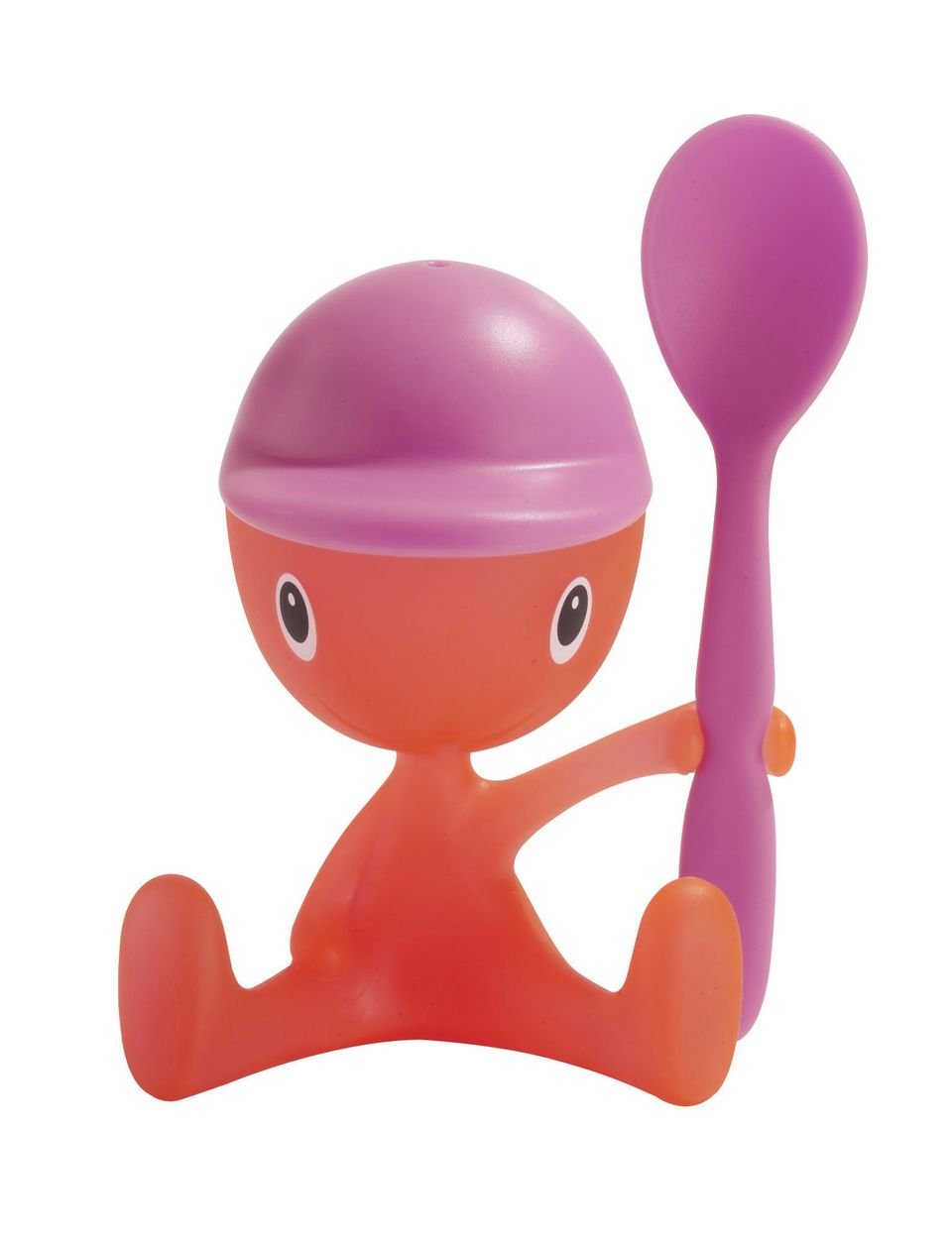Alessi Cico Egg Cup Holder - Stylish Pink Ceramic Egg Cup for Breakfast Table Decor & Kitchen Accessories | Perfect for Soft-Boiled Eggs, Brunch, and Elegant Dining
