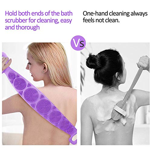K Kudos Silicone Body Scrubber - Dual-Side Exfoliating Brush for Deep Skin Cleaning & Massage - Perfect for Shower & Spa (2Pcs)