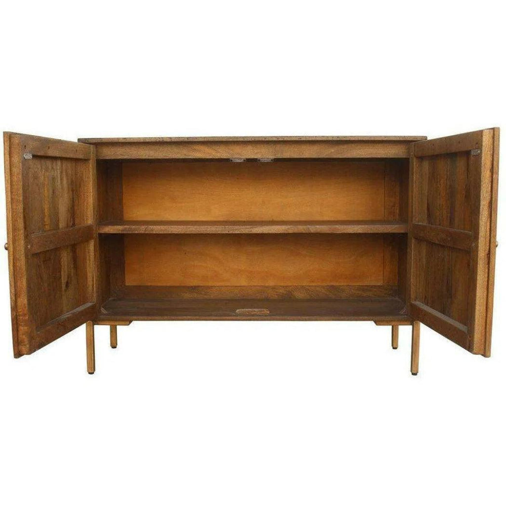 48 Inch Small Black Rustic Sideboard - Farmhouse Style Buffet Cabinet for Dining Room, Living Room, Entryway Storage & Home Decor