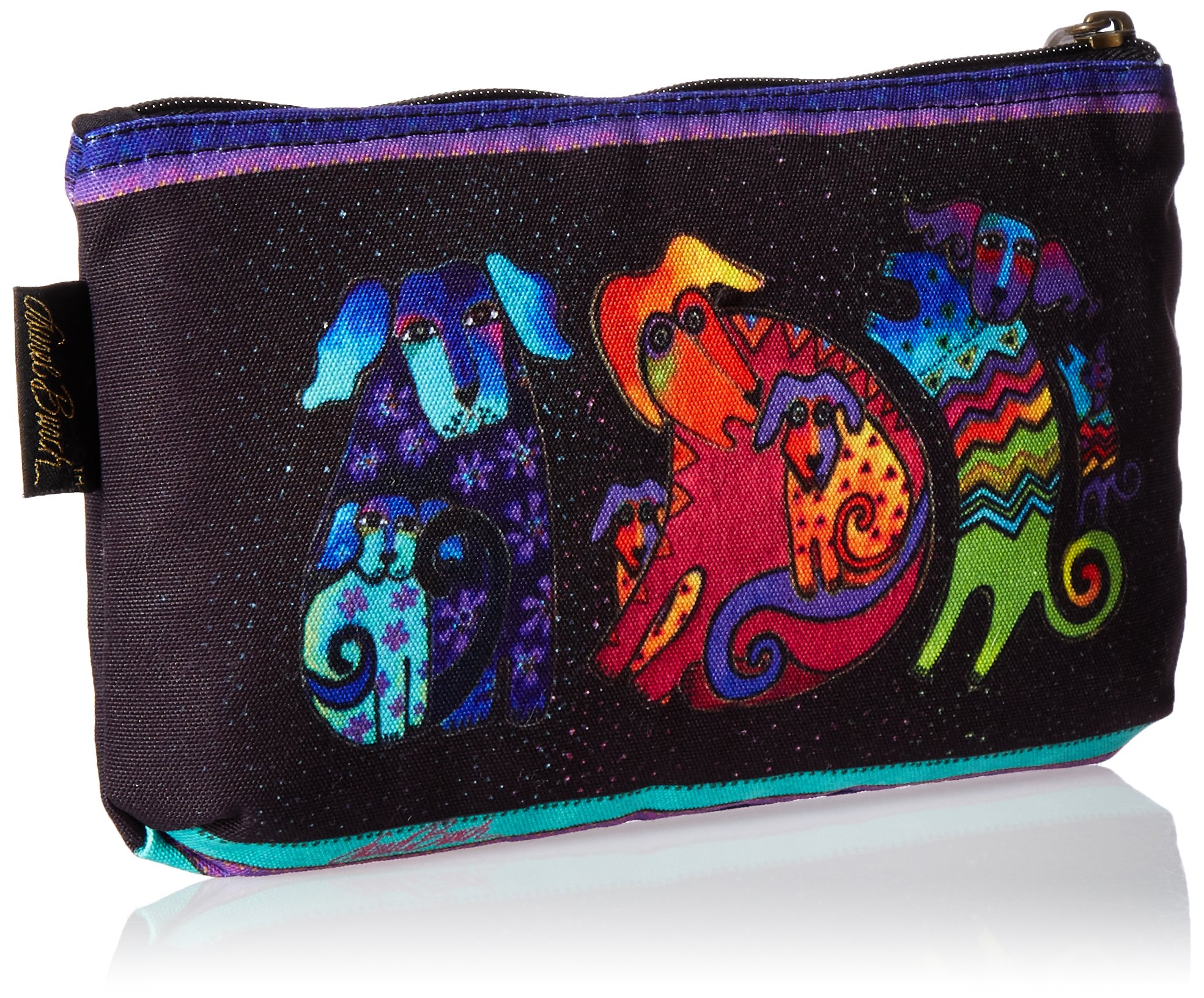 Laurel Burch 277986 Dog Pattern Cosmetic Makeup Bags 3-Piece Set - Perfect for Travel, Gym & Everyday Essentials Storage