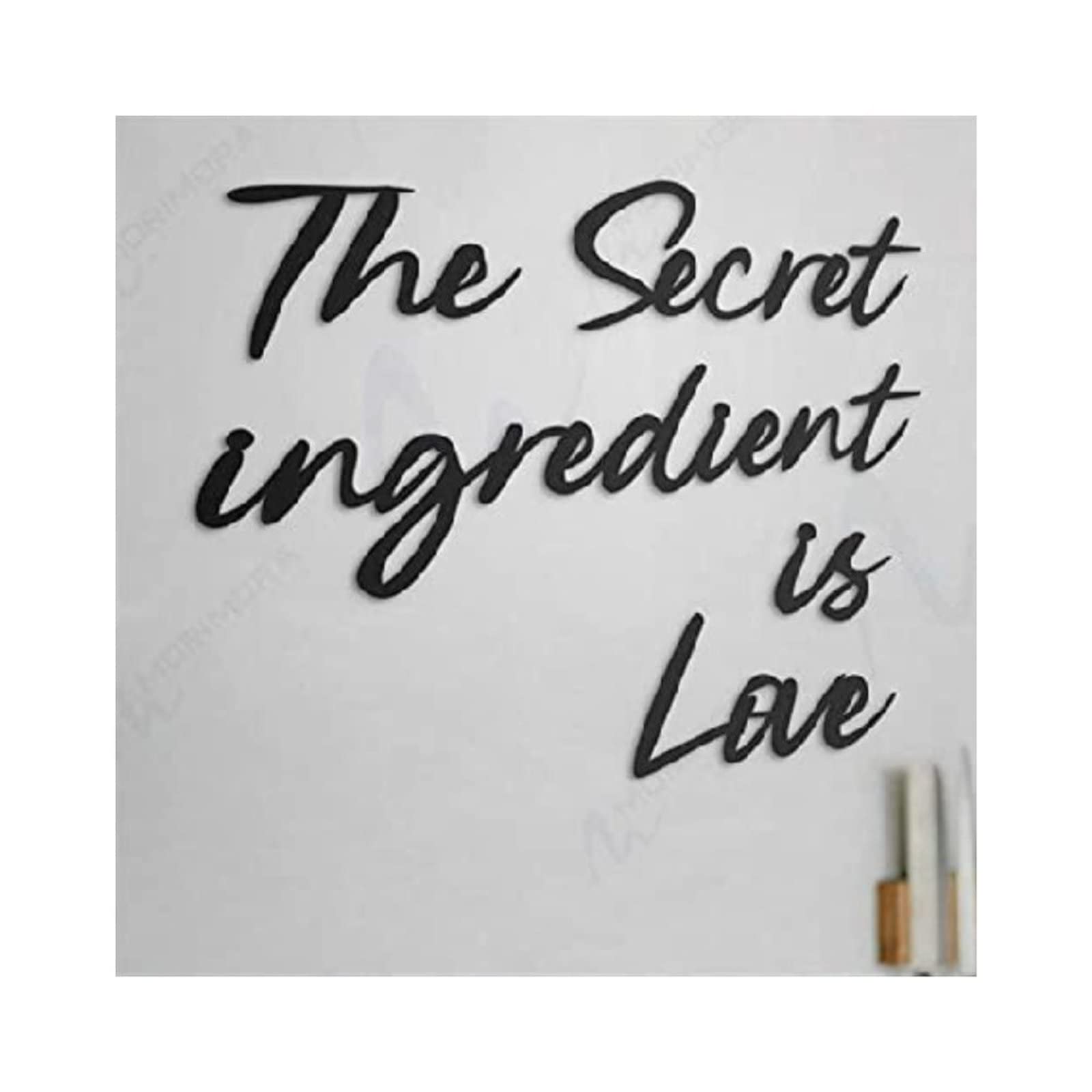 The Secret Ingredient is Love - 10 Inch Metal Wall Art Decor for Kitchen, Living Room, Bedroom | Rustic Home Sign for Adults & Kids | Perfect for Farmhouse, Apartment & Dorm Decor
