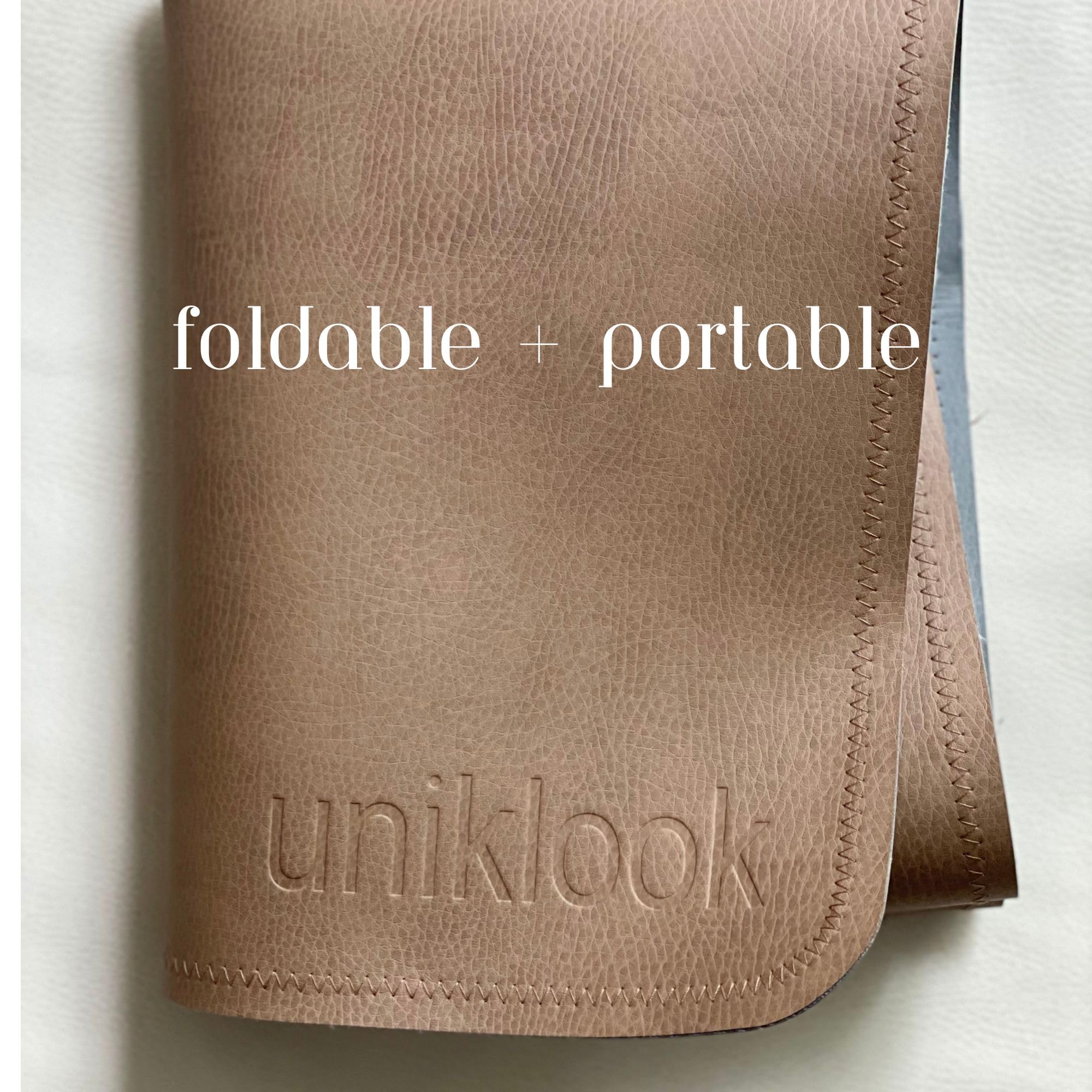 Uniklook Vegan Leather Portable Baby Changing Pad - Waterproof Travel Diaper Mat 16