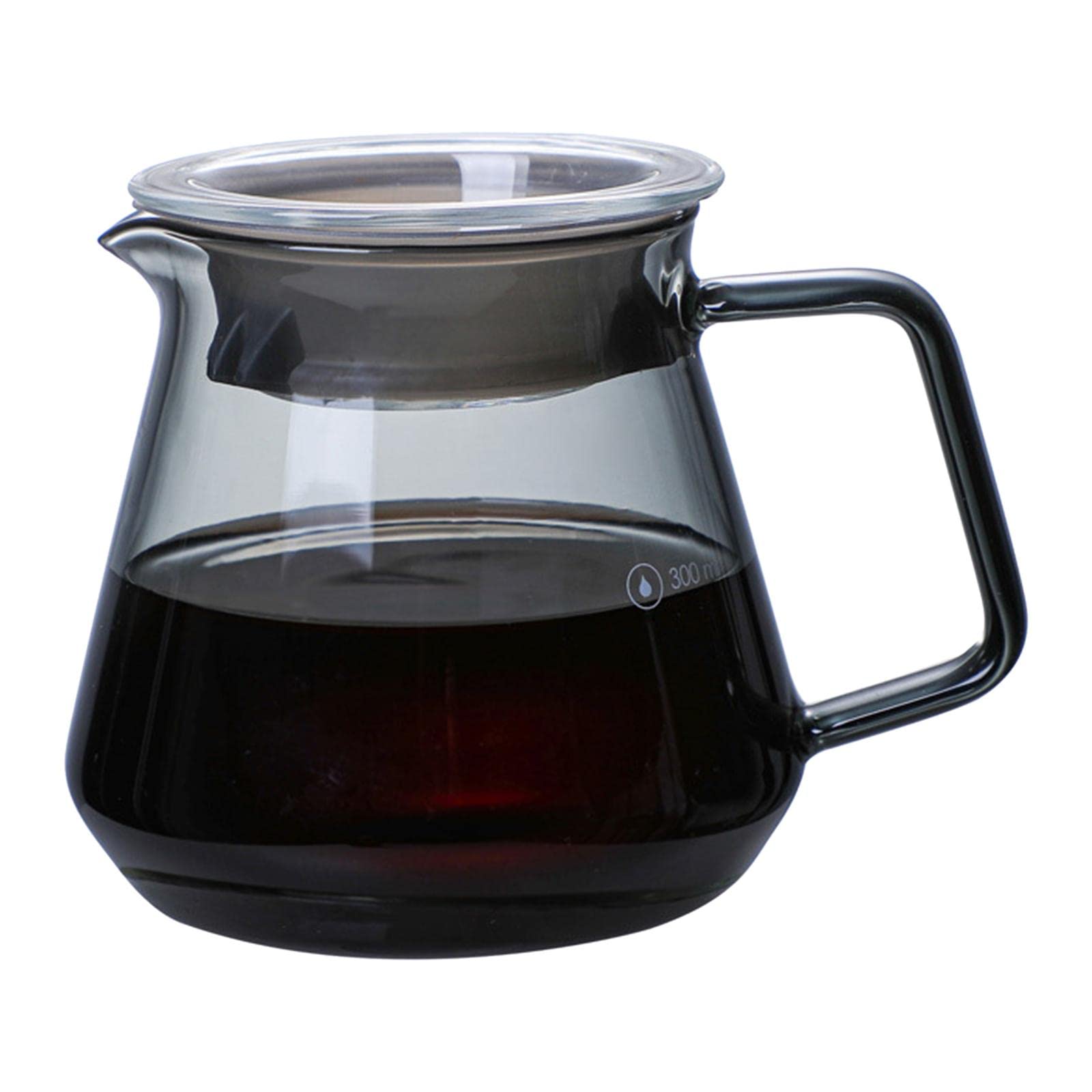 Homyl 300ml Glass Coffee Pot - Reusable Coffee Brewer, Dripper & Server for Espresso, Tea & Kitchen Use | Perfect for Cafe, Home & Office Brewing