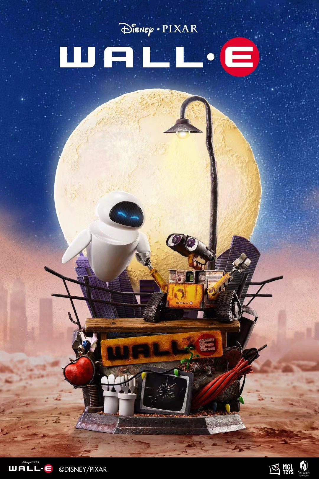 MGL TOYS & Paladin Official Licensed WALL-E & EVE Robot Toy Figures - Collectible Disney Pixar Movie Characters for Kids & Adults - Perfect for Display, Gifts, and Movie-Themed Decor
