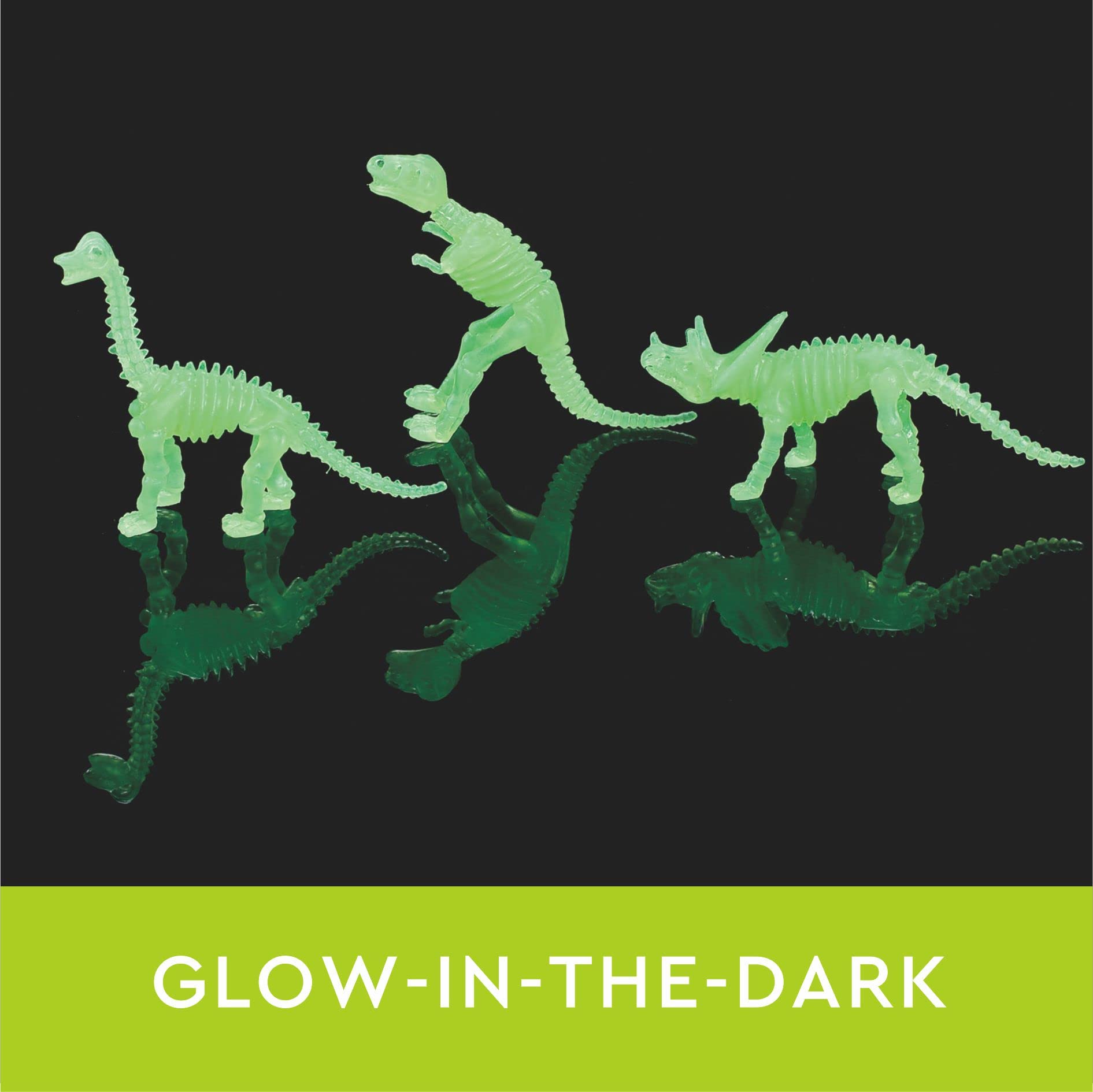 Dinosaur Sensory Bin Toys for Toddlers - Glow in The Dark Dino Playset with Easy Storage | Sensory Play for Boys & Girls | Perfect for Preschool Learning & Birthday Gifts