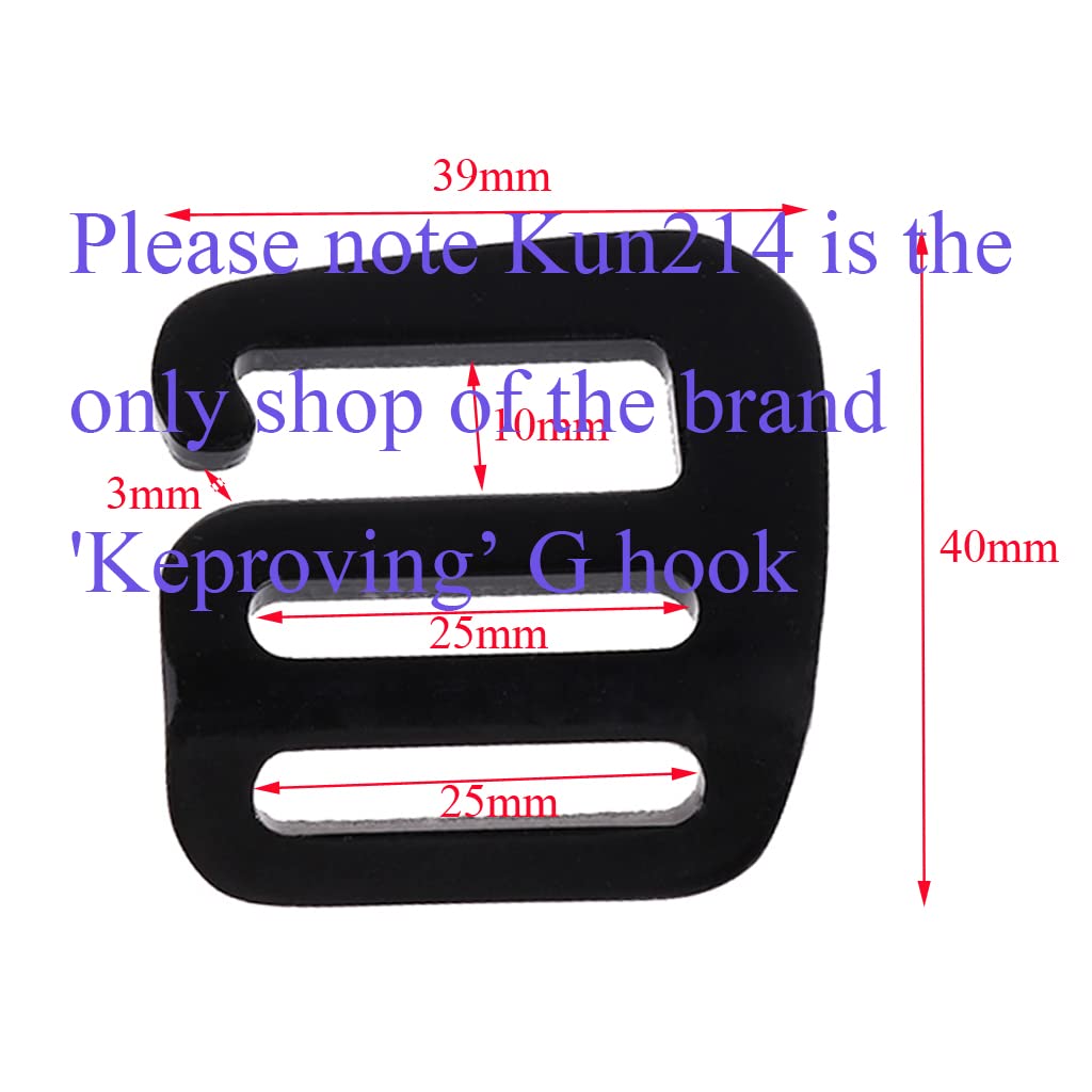 25mm Adjustable Aluminum G Hook Buckles for Backpack, Luggage & Strap Webbing - Heavy Duty Slide Buckles (4 Pairs) - Perfect for Outdoor Gear, Travel Accessories & DIY Projects