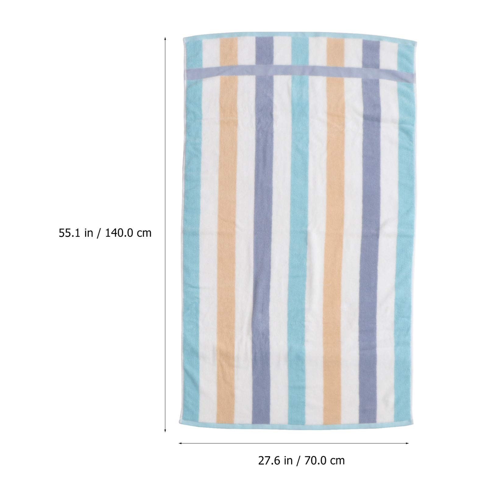 Cabilock 1pc Pure Cotton Striped Baby Bath Towel - Soft Absorbent Infant Towel for Bath Time, Beach, Spa, Hotel & Gym - Quick Dry Home Bath Towel for Newborns & Toddlers