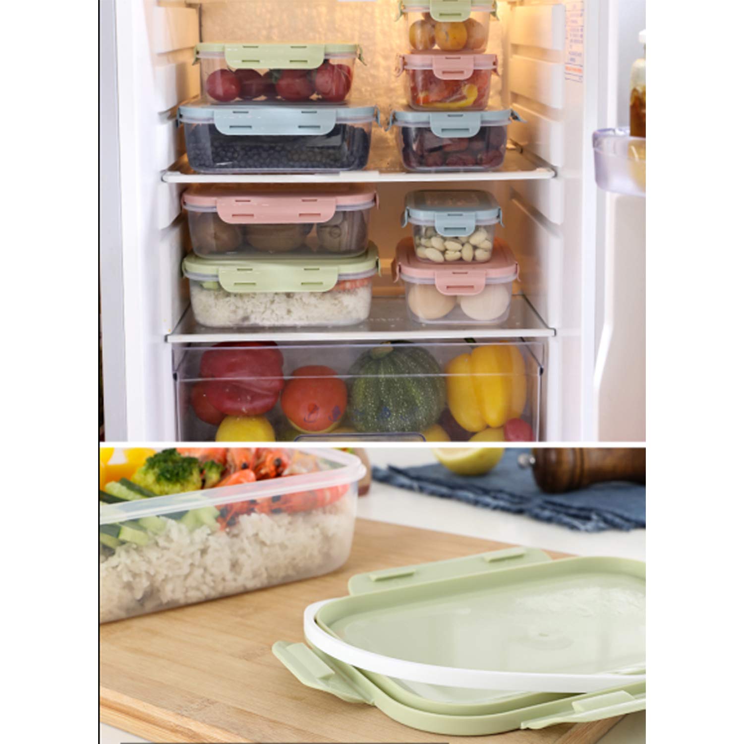 Airtight Food Storage Containers - BPA-Free Plastic Meal Prep Containers for Lunch, Microwave, Dishwasher & Freezer Safe (Pink) - Perfect for Meal Prepping, Leftovers & Office Lunch Storage