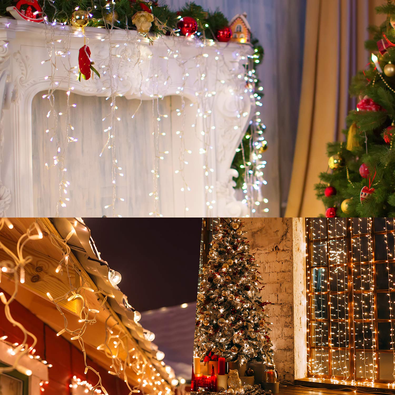 2 Pack 36ft 100 LED Battery Operated String Lights with Remote Timer - Waterproof Fairy Lights for Bedroom, Garden, Party, Christmas Decor - 8 Lighting Modes & Cool White - Perfect for Indoor Outdoor Wedding, Patio, Backyard, Holiday Decorations