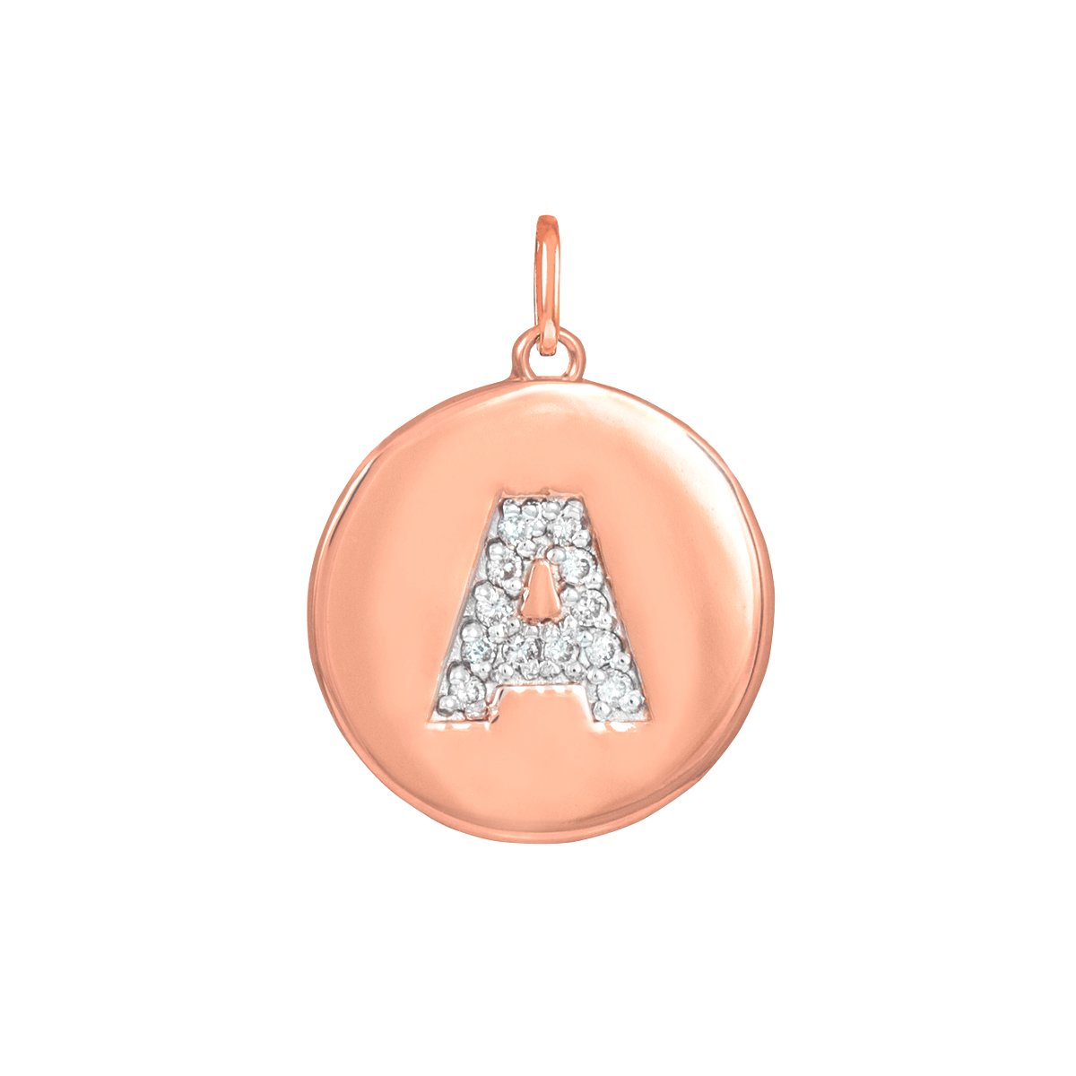 14K Rose Gold Initial 