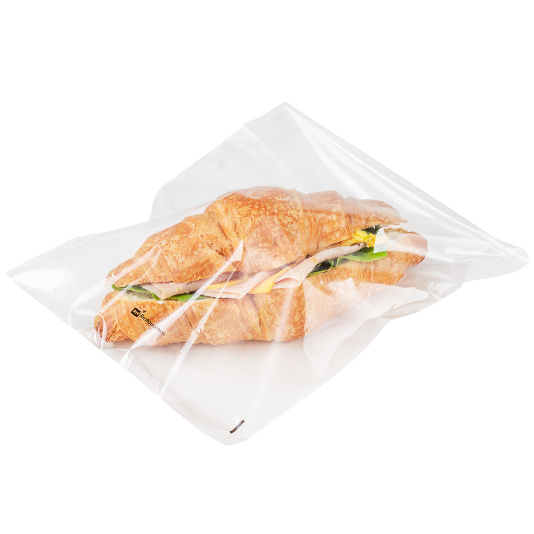 Clear Plastic Self-Sealing Lip & Tape Bags - 10x8 Inches (100 Count) for Food Storage, Crafts & Organization | Resealable Zipper Pouches