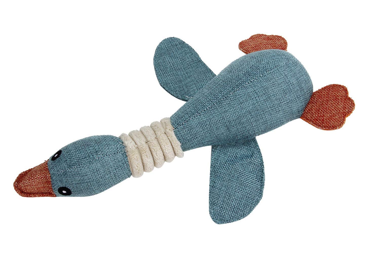 Squeaky Plush Dog Chew Toy for Teeth Cleaning - Interactive Soft Stuffed Toy with Wild Goose Pattern - Perfect for Playtime, Training & Dental Health