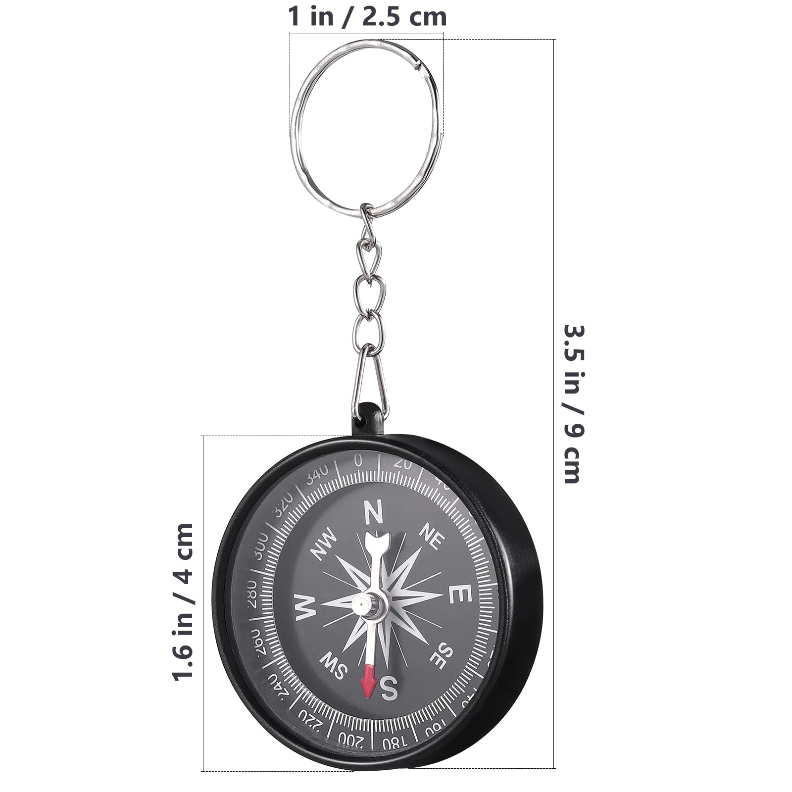 **Toyvian 12PCS Mini Survival Compass Keychain - Waterproof Metal Hiking Compass for Outdoor Camping, Hiking, Backpacking & Emergency Kits - Perfect for Kids, Party Favors & Survival Gear**