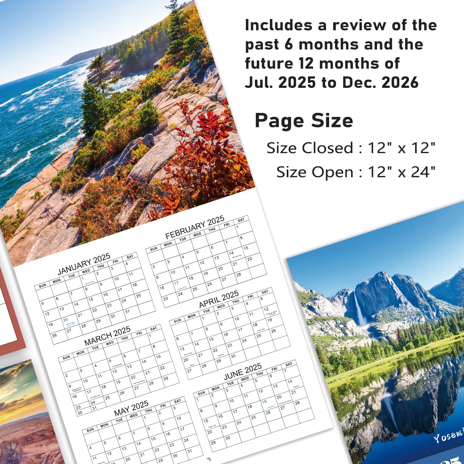 2025-2026 Wall Calendar | July 2025 - December 2026 | 18-Month Large Format (12