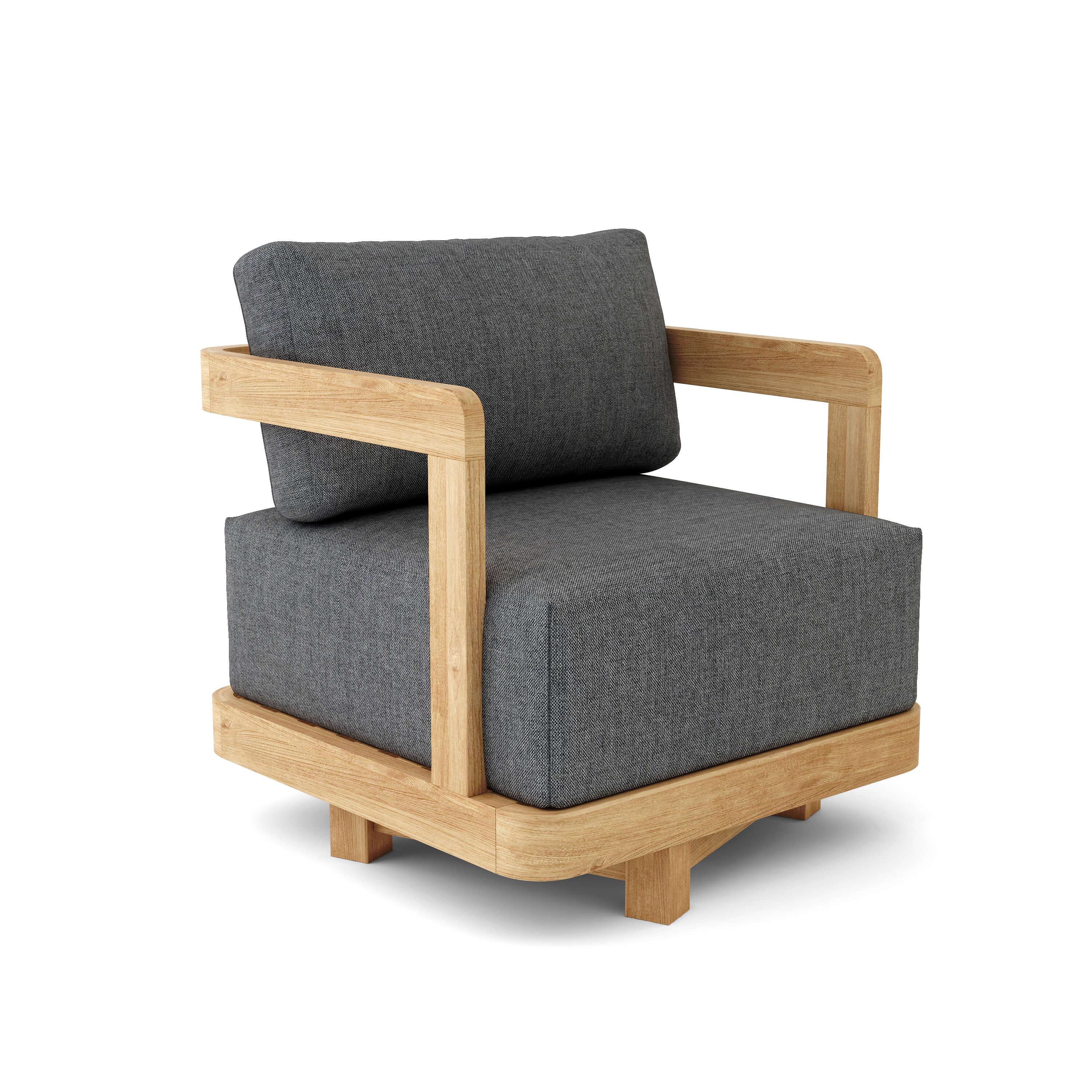 Granada Swivel Armchair - Modern Accent Chair for Living Room, Bedroom, or Office - Comfortable 360-Degree Rotating Lounge Chair with Upholstered Seat and Sturdy Metal Base