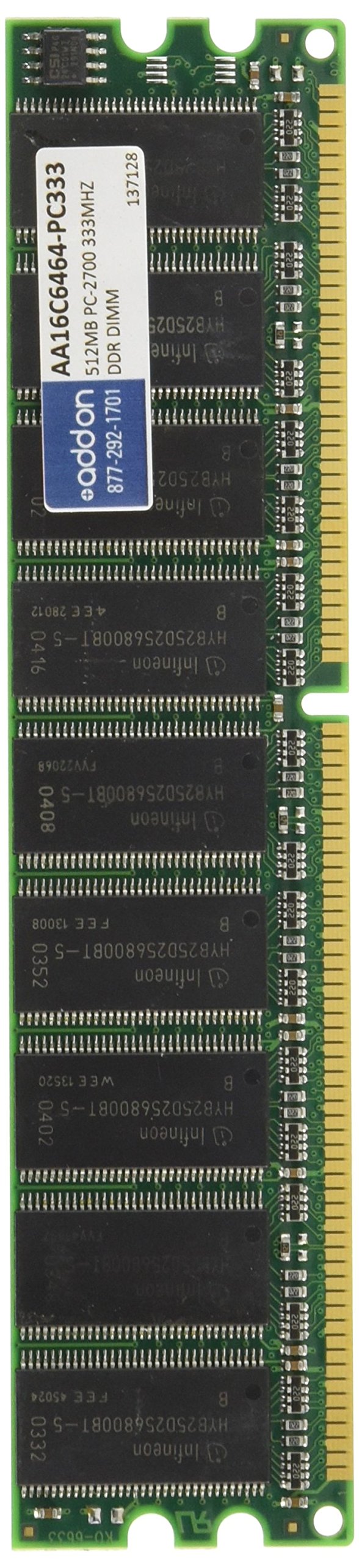 512MB PC333 (PC2700) DDR SDRAM Memory Module 64x64 - AA16C6464-PC333 - Compatible with Desktop Computers & Workstations for Enhanced Performance