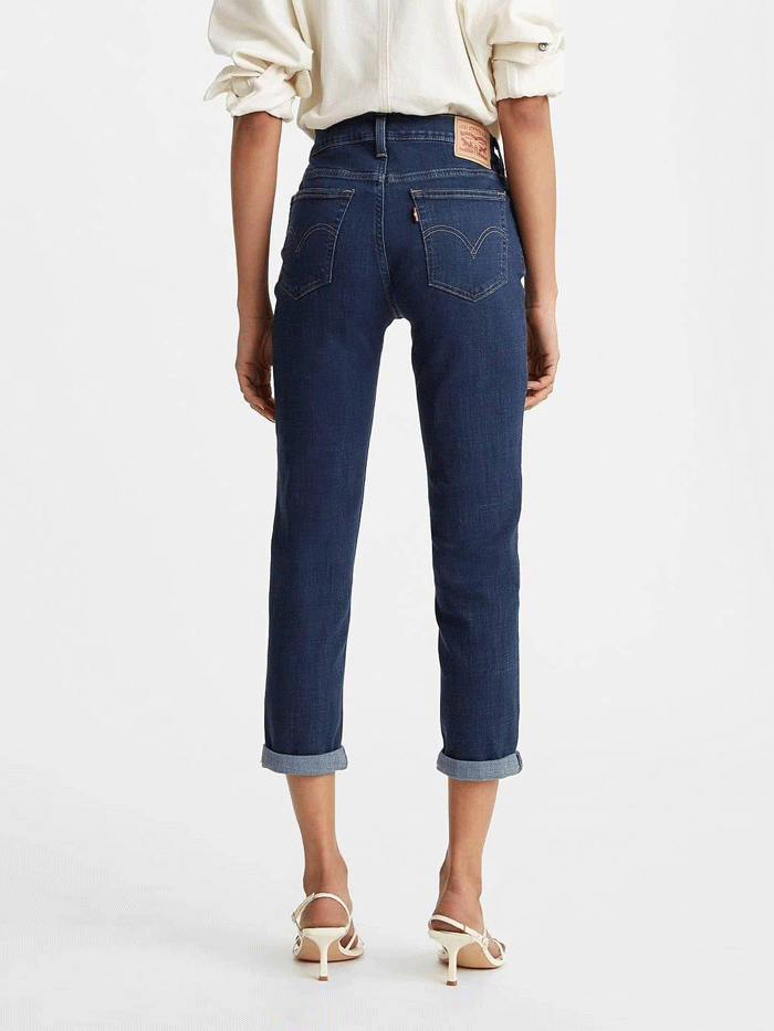 Levi's Women's Mid Rise Boyfriend Jeans in Cobalt Wash - Comfortable & Stylish Denim for Casual Outfits and Everyday Wear