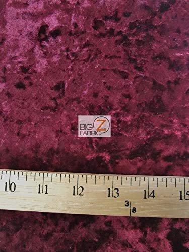 Big Z Fabric Crushed Stretch Velvet by The Yard - DIY Dress, Fashion Accessories & Home Decor (Black) - Perfect for Costumes, Evening Gowns, Curtains and Craft Projects