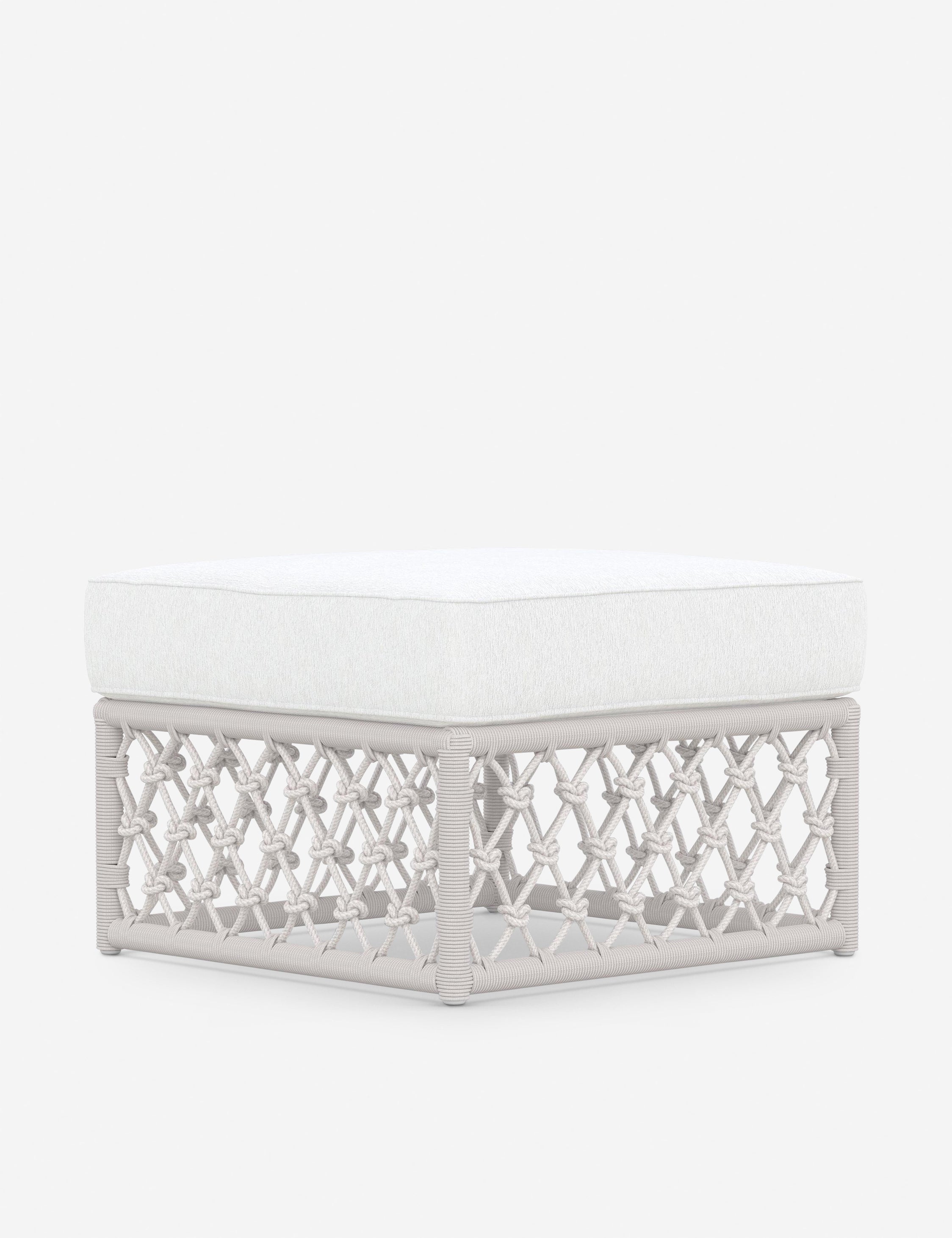 Gibbs Indoor Outdoor Ottoman - Waterproof & Weather-Resistant Patio Furniture for Garden, Poolside, and Living Room - Perfect for Relaxing Outdoors or as Extra Seating
