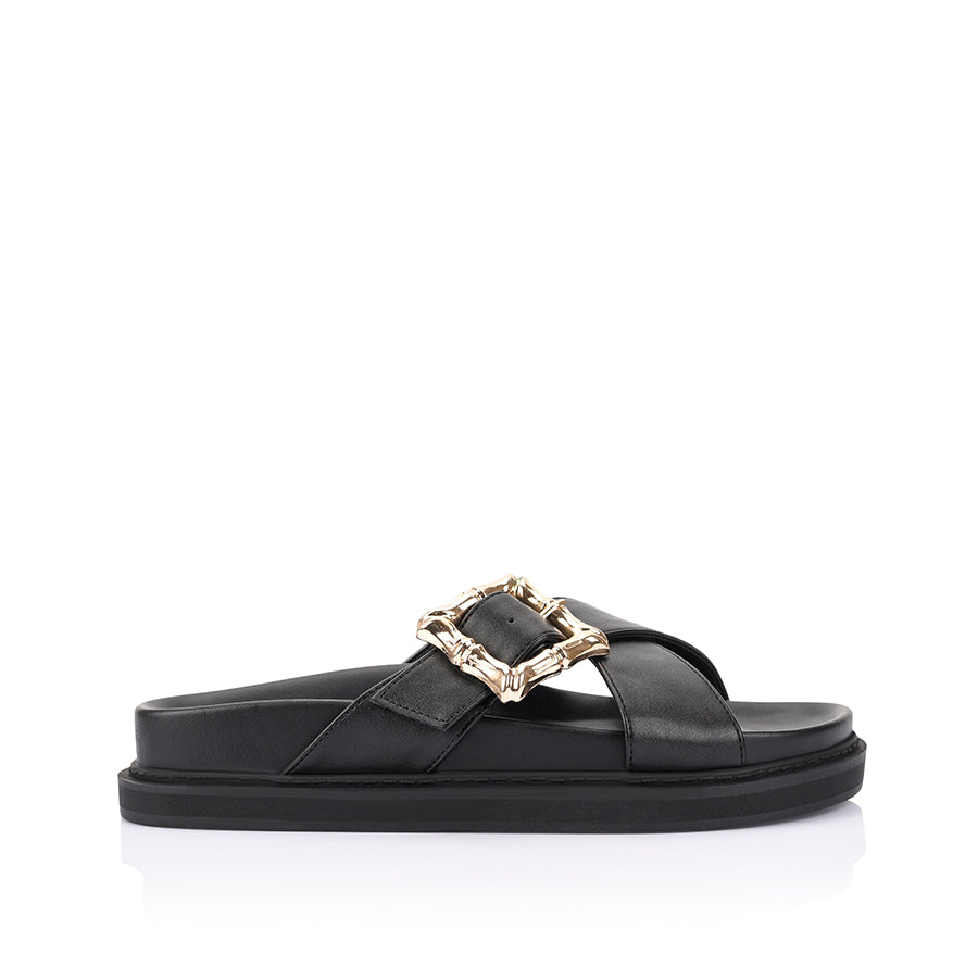 Bradford Footbed Slides - Comfortable Black Sandals for Men & Women | Perfect for Beach, Pool, and Casual Wear