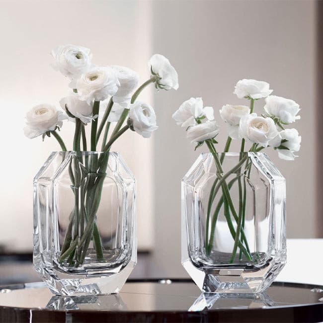Baccarat Octogone Crystal Vase 250 - Elegant Home Decor for Living Room, Dining Table & Luxury Gift Ideas