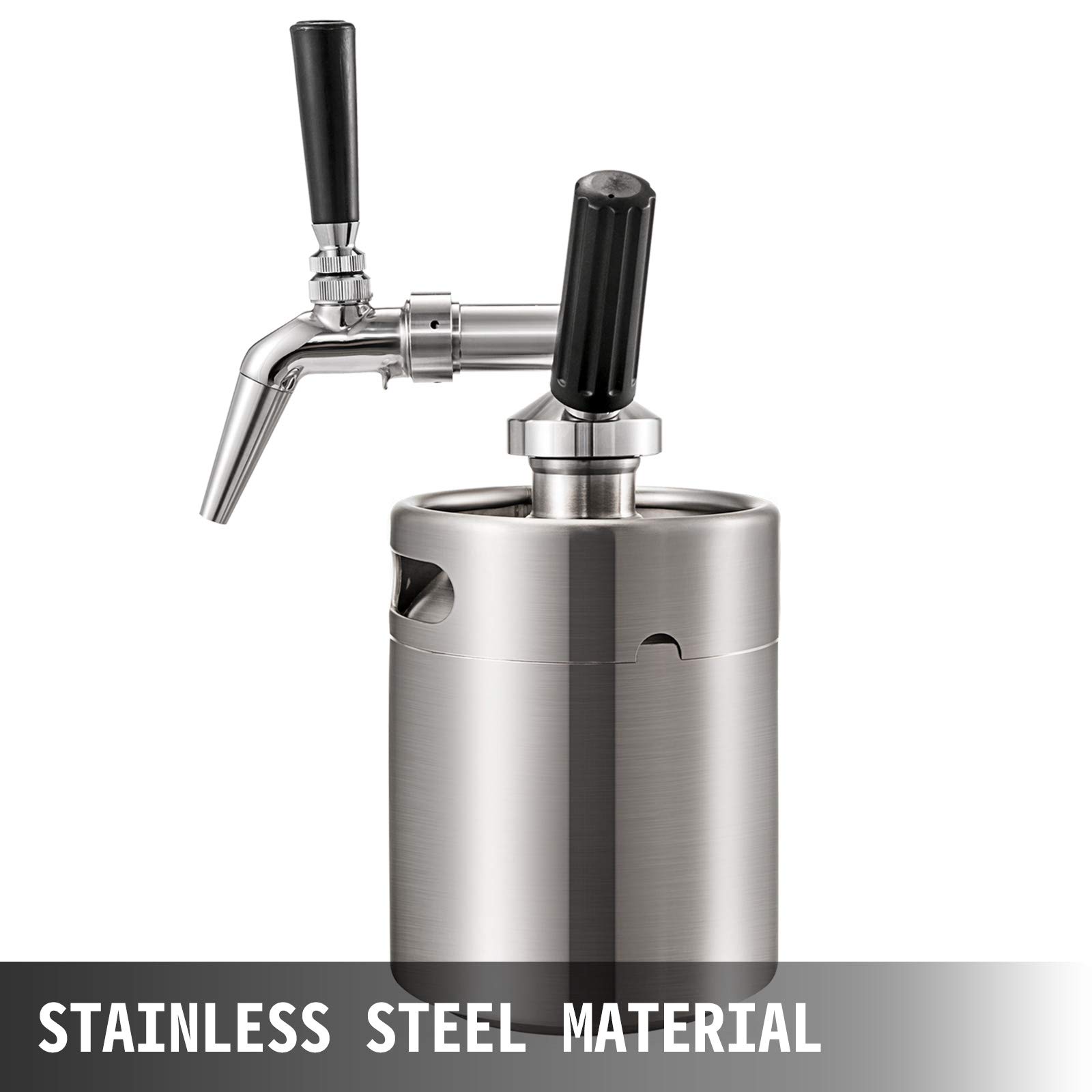 VBENLEM 67Oz (2L) Stainless Steel Nitro Cold Brew Coffee Maker - Portable Home Keg Kit System with Brushes for Iced Coffee, Nitro Brew & Cold Brew - Perfect for Office, Camping & Home Barista Use