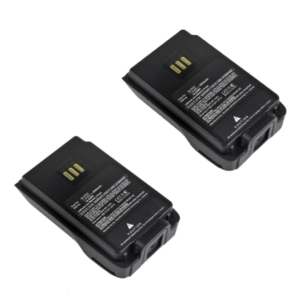 Synergy Digital 2-Way Radio Batteries for Hytera PD600 UL913 - 7.2V 2500mAh Li-ion Replacement Battery (Combo Pack of 2) - Perfect for Security, Construction & Emergency Communication
