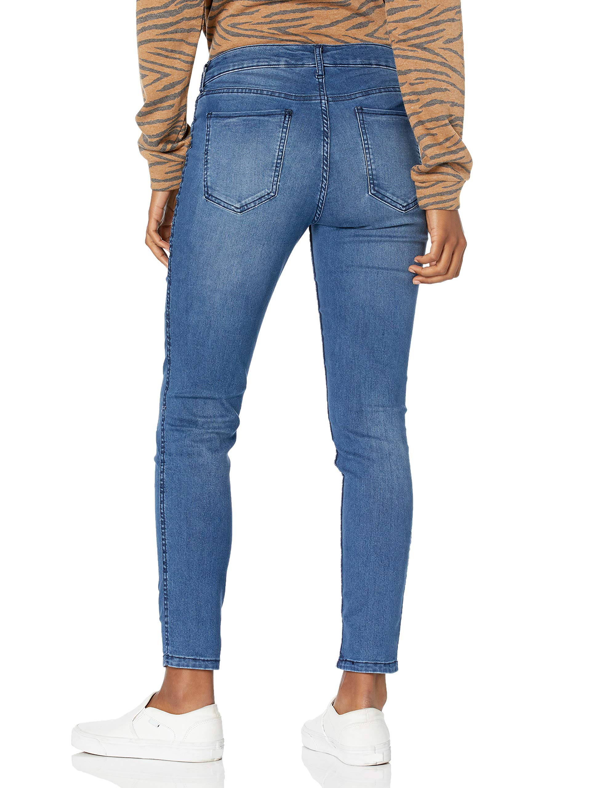 Vintage American Blues Women's Skinny High Waist Full Length Jeans - Retro Denim Pants for Casual Wear, Date Night & Everyday Outfits