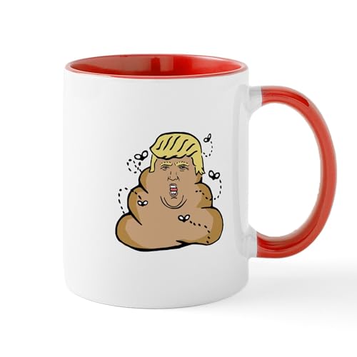 White/Red Inside - Poop Donald Trump Mugs