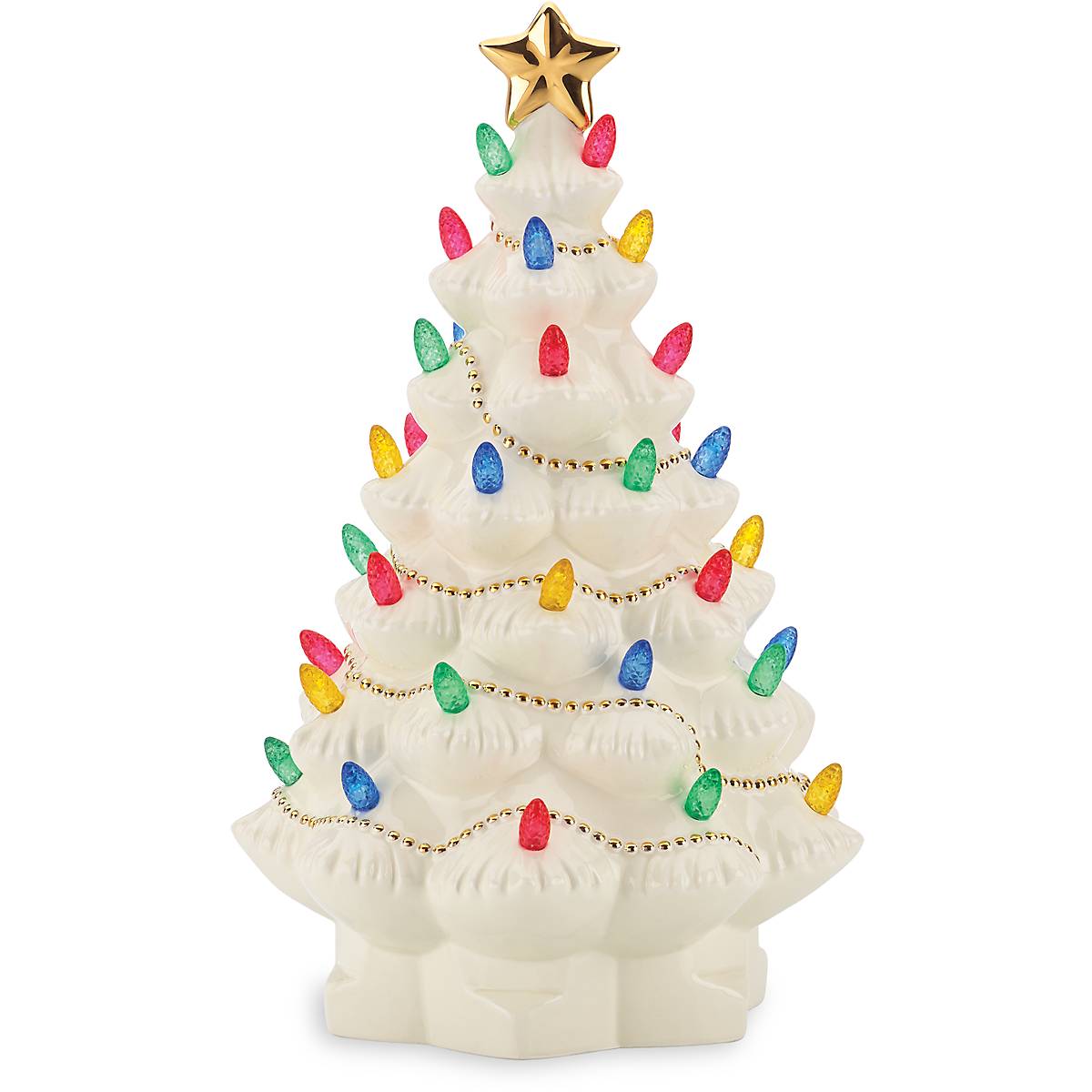 Treasured Traditions Ivory Lit Christmas Tree - Perfect for Holiday Decorations & Festive Home Ambiance