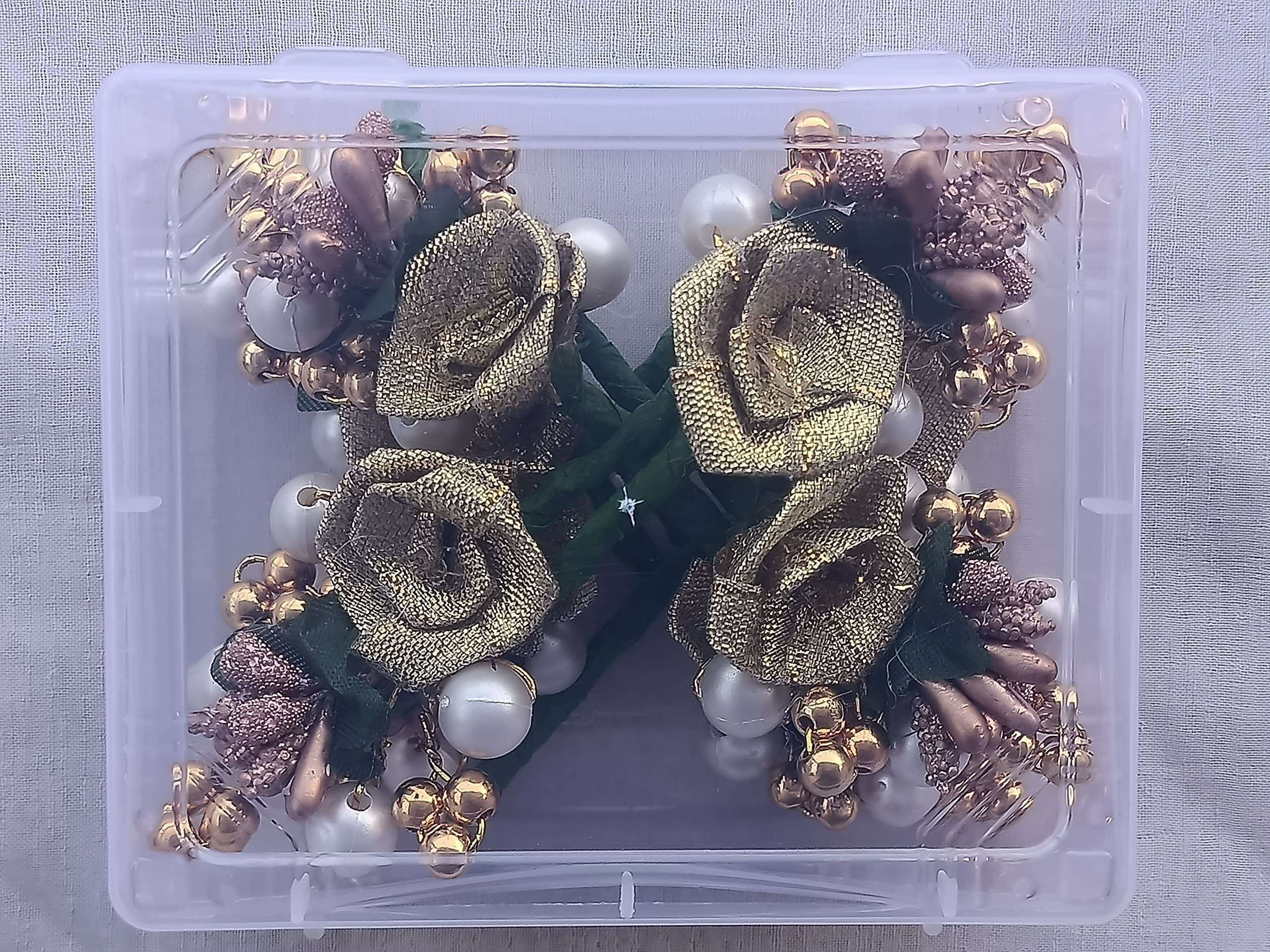 8Pcs Gold Flower Juda Bun Hair Pins - Elegant Hair Accessories for Weddings, Parties & Everyday Styling