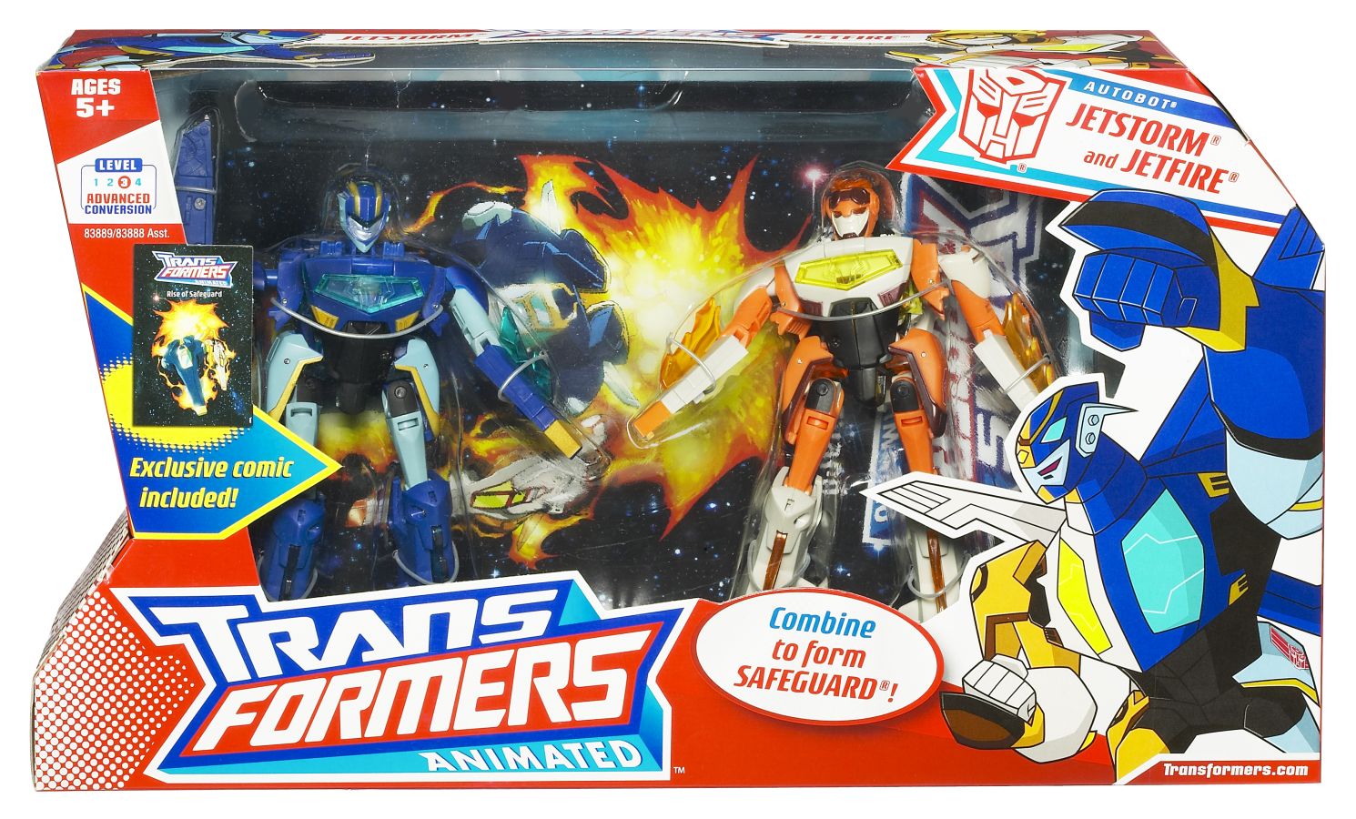 Transformers Animated Jetstorm and Jetfire Safeguard Action Figure 2-Pack Set – Collectible Robot Toys for Kids & Adults – Perfect for Display, Play, and Gifting
