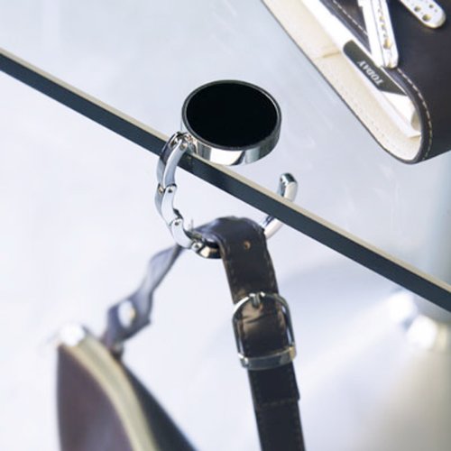 NewCharms Surf Wave Foldable Purse Hanger - Compact Handbag Hook for Restaurants, Shopping & Travel - Durable Stainless Steel Clutch Holder for Women