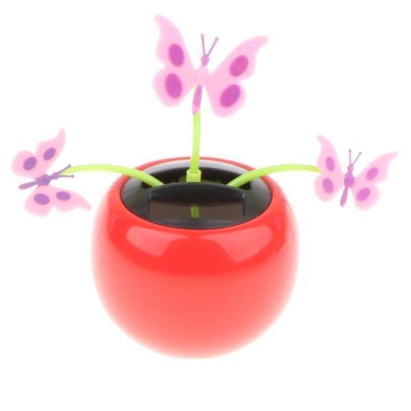 AMLESO 2 Pack Solar Powered Dancing Wobble Figures - Funny Wiggly Flower & Car Decor for Garden, Desk, Dashboard | Outdoor Solar Party Decorations & Gifts for Kids Adults