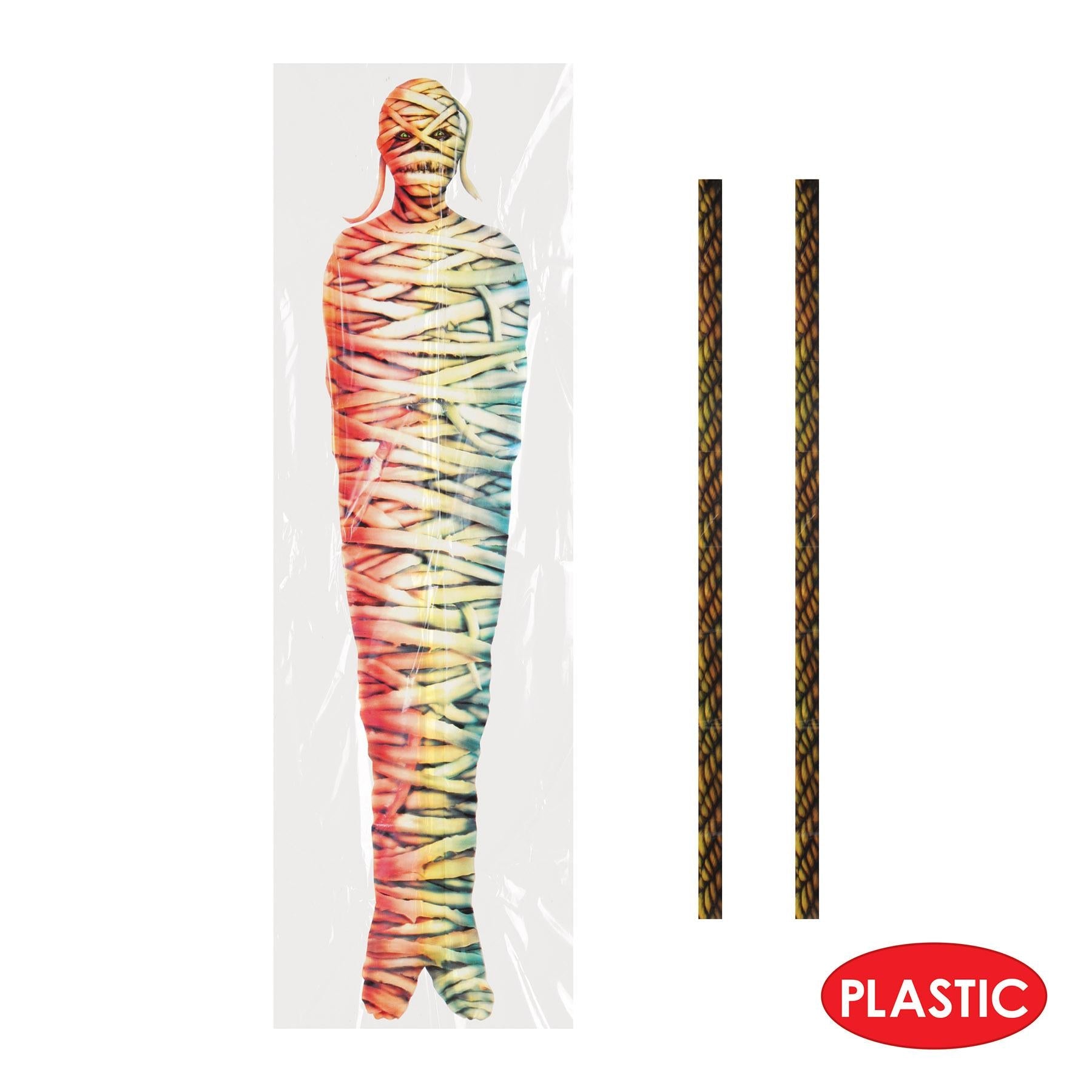 12 Pack Beistle Halloween Mummy Tree Wrap Decorations - Spooky Outdoor & Indoor Party Decor for Halloween, Yard, Porch, and Haunted House Themes