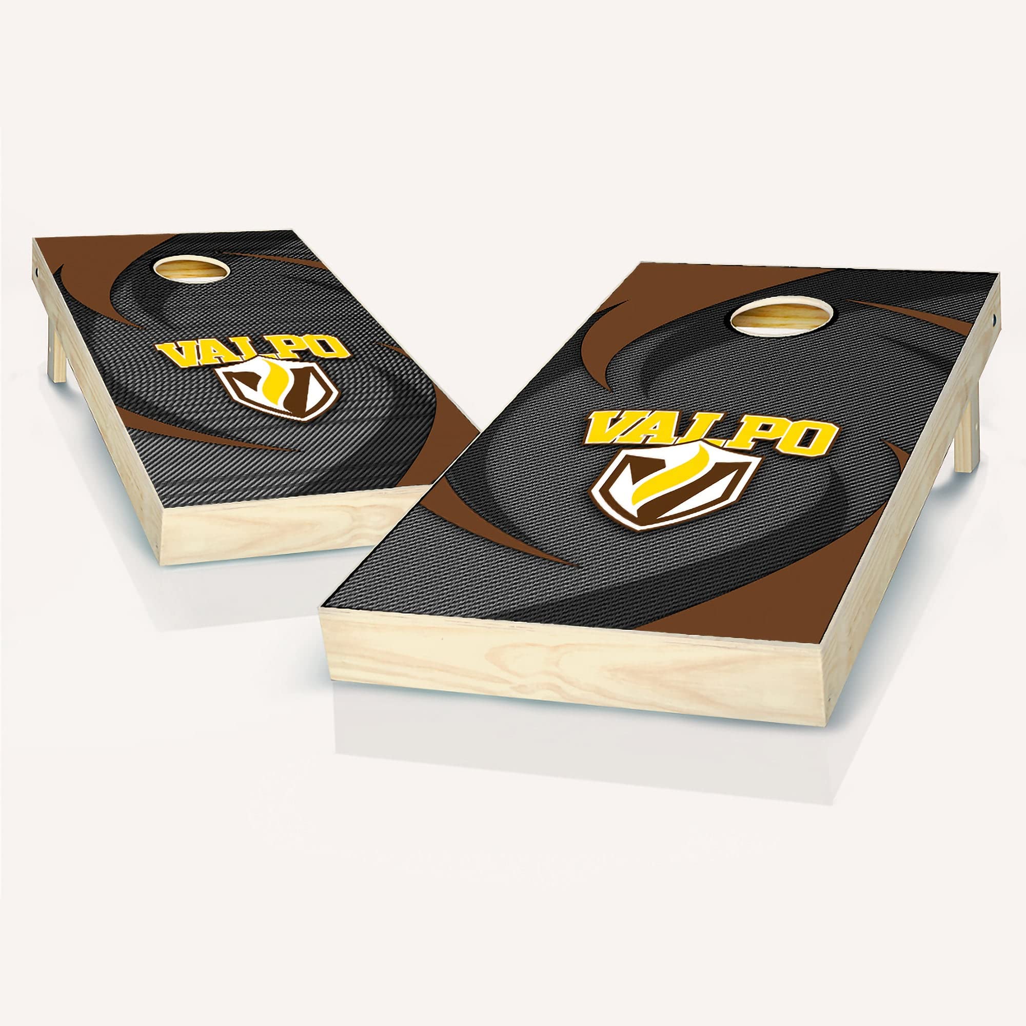 Premium Valpo Swoosh Cornhole Game Set - 2 Regulation Wooden Boards & 8 All-Weather Bean Bags | Outdoor Lawn Games, Tailgating, Backyard Parties, and Family Fun Activities