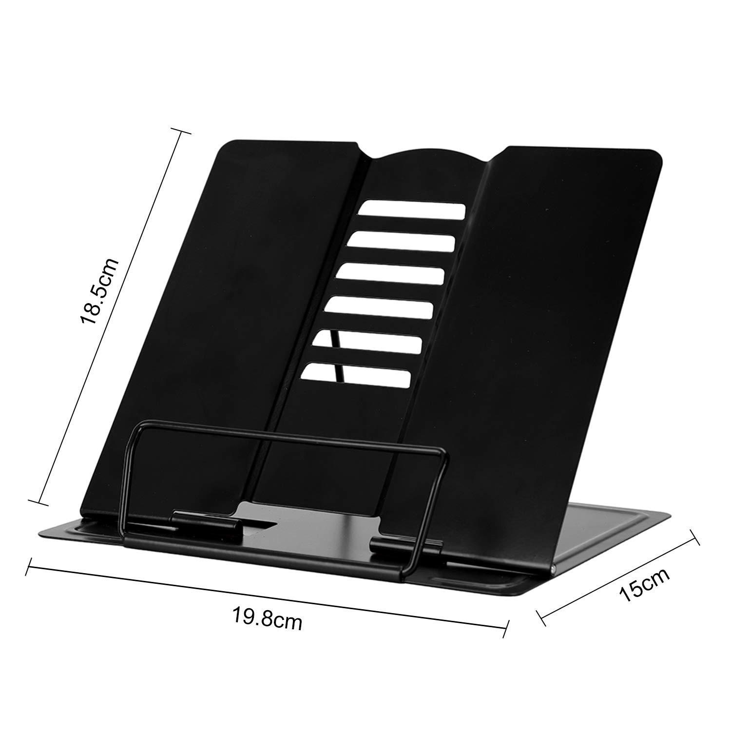 Adjustable Metal Book Stand Holder - Durable Reading & Display Stand for Office, School, Home | Eye Protection Desk Organizer for Books, Cookbooks, Calendars | Perfect for Studying, Cooking & Workspace Organization