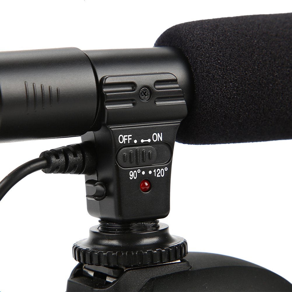 Best Lightweight Portable Condenser Microphone with Windscreen for DSLR Camera & Camcorder - Perfect for Vlogging, YouTube Videos & Professional Recording