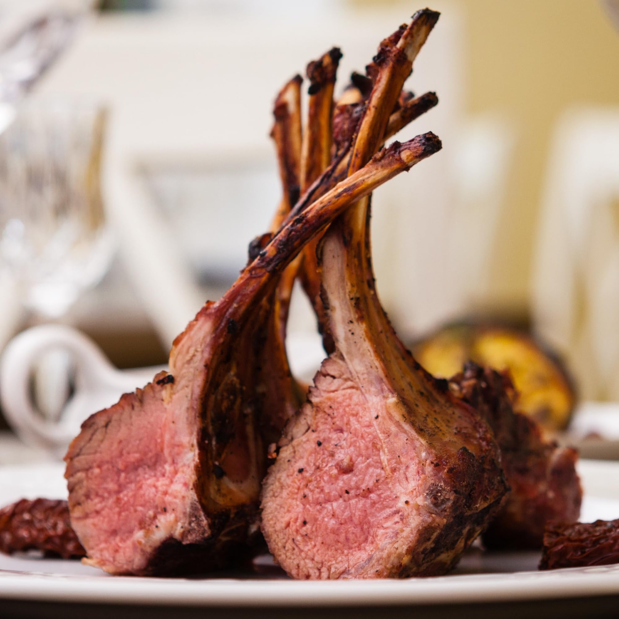 Premium New Zealand Pasture-Raised Lamb Rack (16-18oz, 2 Racks) - Grass-Fed, Tender & Juicy - Perfect for Gourmet Dinners, Holiday Feasts & Special Occasions