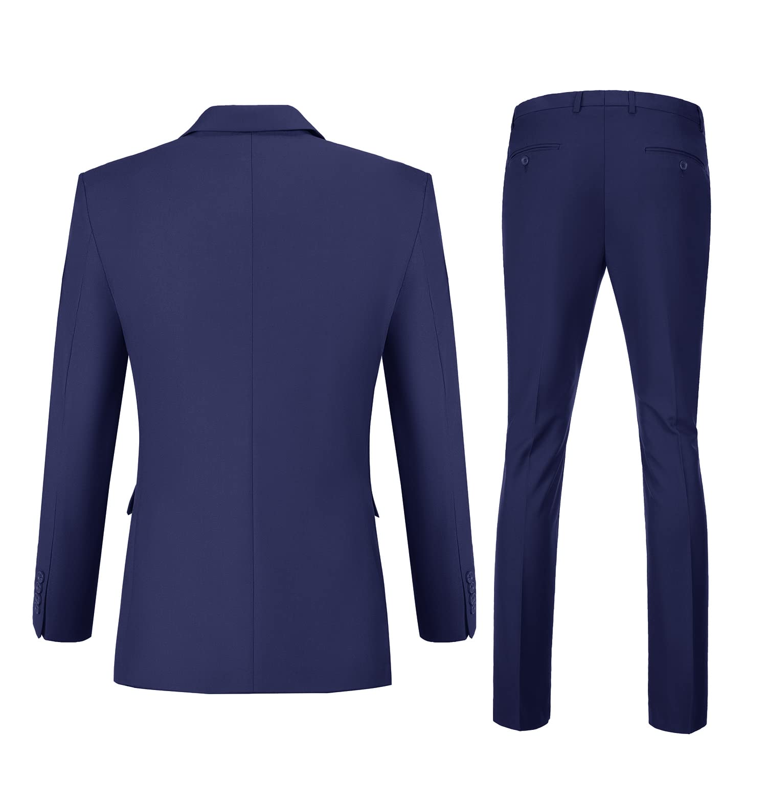 Men's Slim Fit 2-Piece Suit Set - Groomsmen Tuxedo & Prom Blazer with Tie - Wedding, Formal & Special Occasion Attire