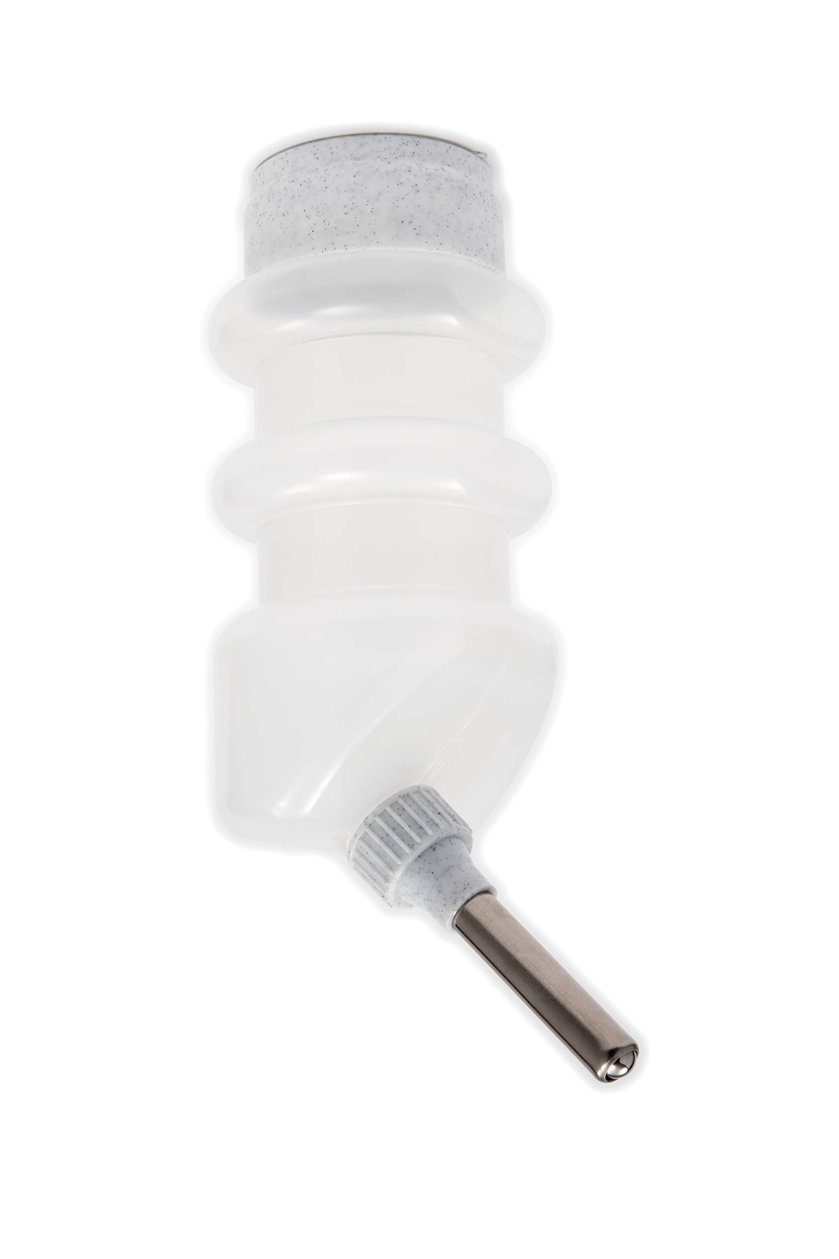 No-Drip Top Fill Dog Water Bottle - 44oz Leak-Proof Pet Water Dispenser for Crate, Travel & Outdoor Use - White (Pack of 1)