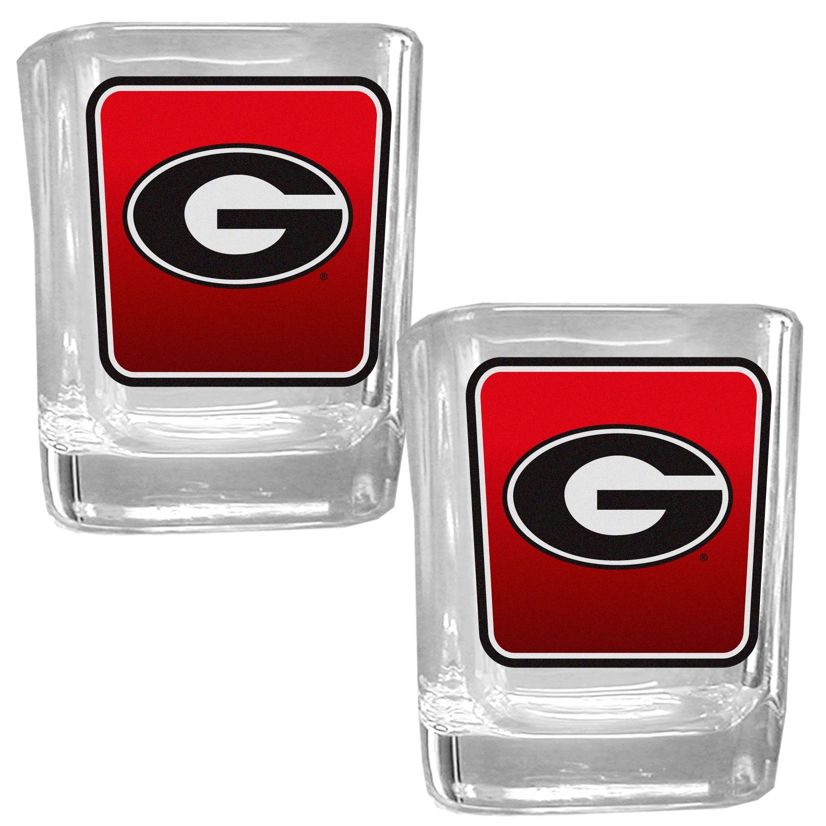 NCAA Themed Unisex Square Glass Shot Glass Set - Perfect for College Parties, Game Day Celebrations & Sports Bar Decor