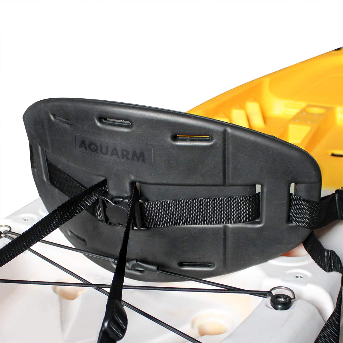 Adjustable Kayak Seat Backrest - Cushioned Support Back Pad for Sit-On-Top Kayaks (Dark Black) | Comfortable Kayaking Accessory for Fishing, Recreation & Outdoor Water Sports