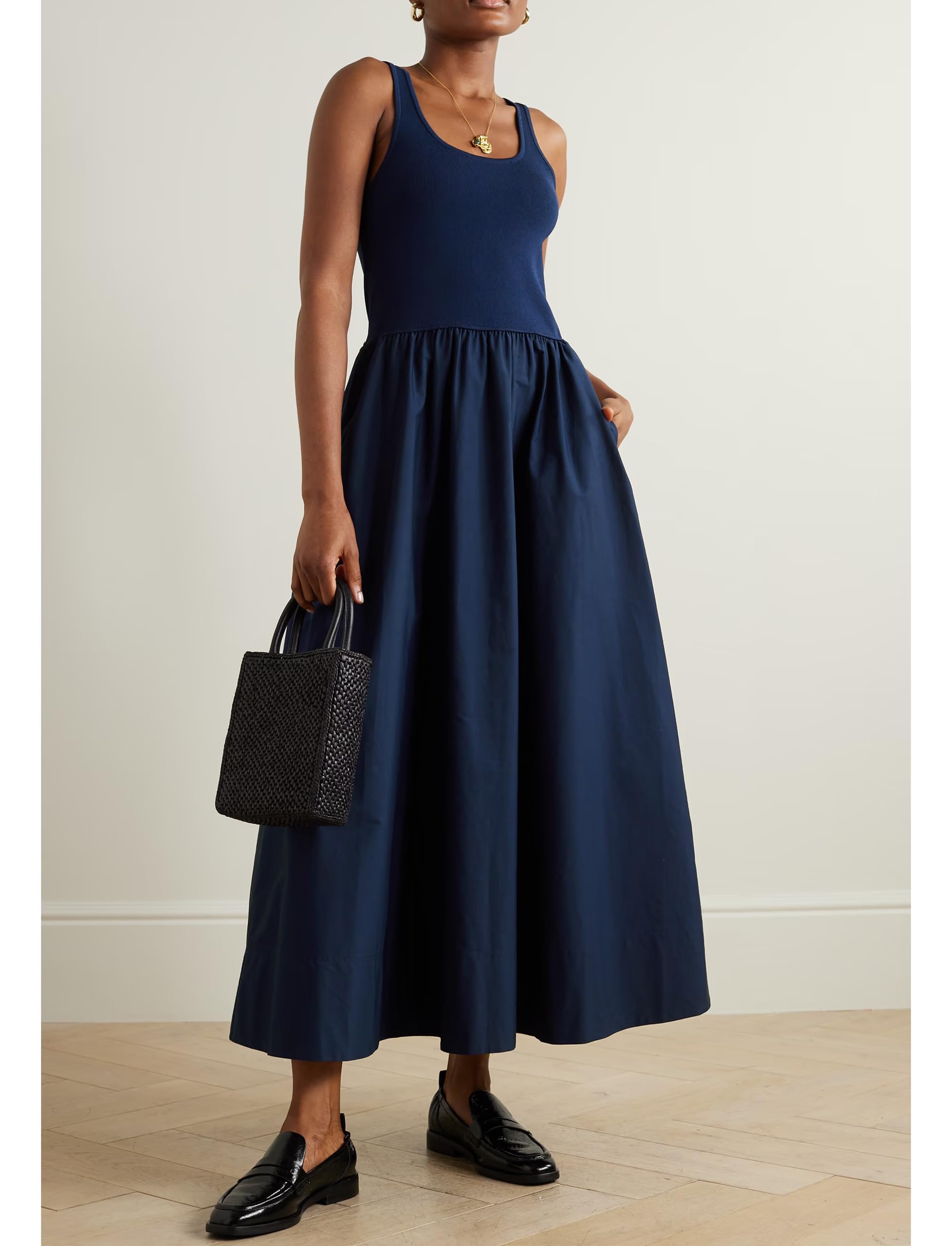 Women's Summer Maxi Dress - Casual Sleeveless Square Neck Tank Long Swing Dress with Pockets | Flowy Patchwork Beach Dress for Vacation, Party & Everyday Wear