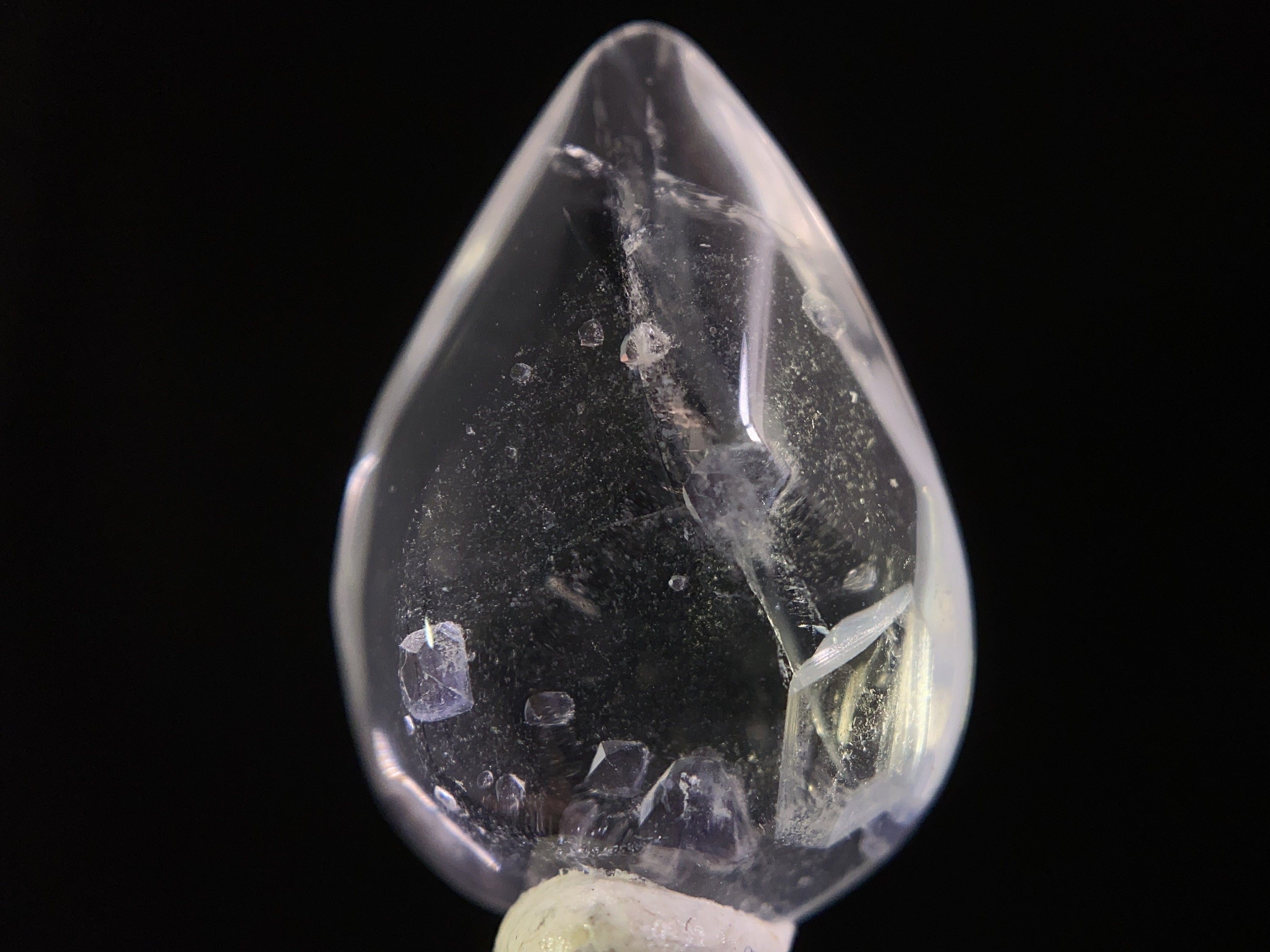 Natural Fluorite in Clear Quartz Cabochon - Rare Gemstone for Jewelry Making, Healing Crystals & DIY Crafts | Perfect for Pendants, Rings & Spiritual Healing