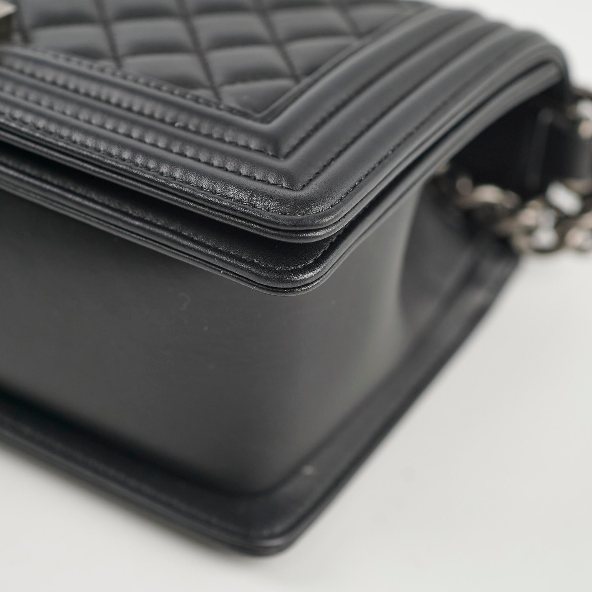 Chanel Old Medium Boy Bag Black Microchipped - Luxury Designer Handbag for Women, Perfect for Parties, Dates & Everyday Use