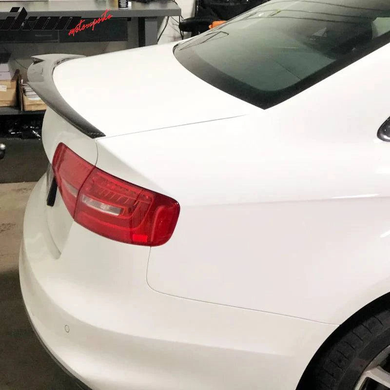 2013-2016 Audi A4 Quattro B8.5 Sedan V-Style Trunk Spoiler - 4 Door Rear Lip Spoiler for Enhanced Aerodynamics & Sporty Look | Perfect for Car Enthusiasts & Street Racing