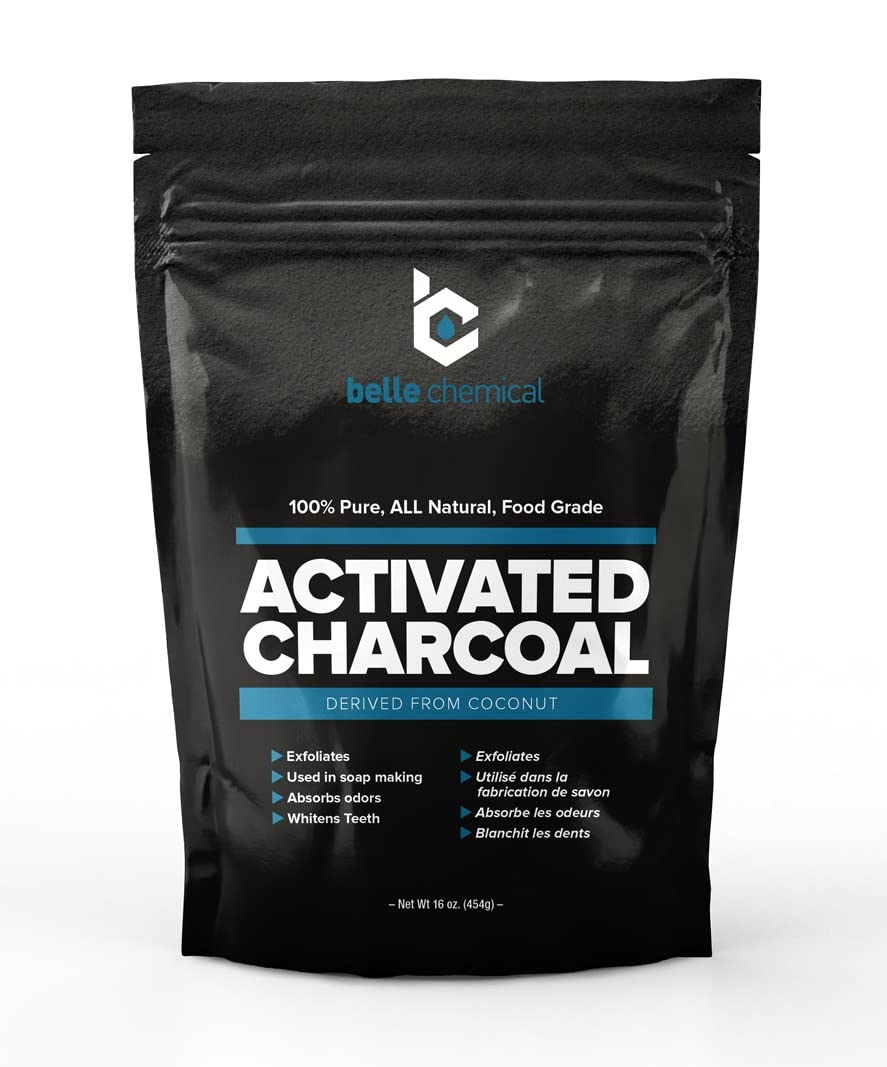 Organic Coconut Activated Charcoal Powder - 1lb (Pack of 2) | Food Grade, Kosher Certified | Teeth Whitening, Detox, Skin Care & Soap Making | DIY Beauty & Natural Remedies