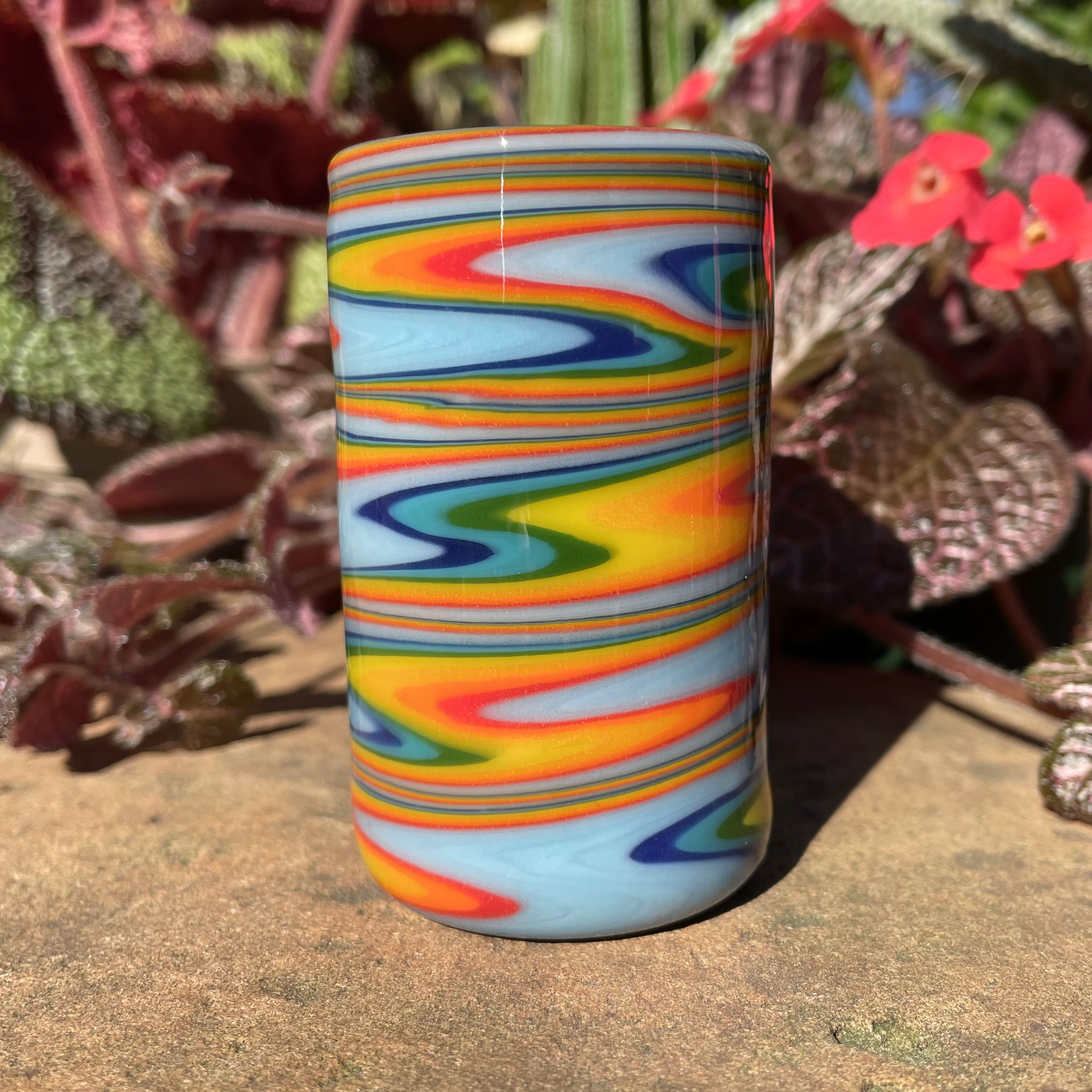 Rainbow Wig Wag Shot Glass - Colorful Party Drinking Cups for Celebrations, Bachelorette Parties & Bar Nights - Fun Novelty Glassware for Cocktails & Shots