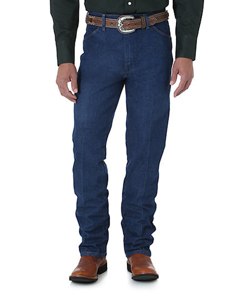 Wrangler Cowboy Cut Slim Fit Jeans for Men - Prewashed Indigo Denim | Perfect for Western Wear, Rodeo & Casual Outfits